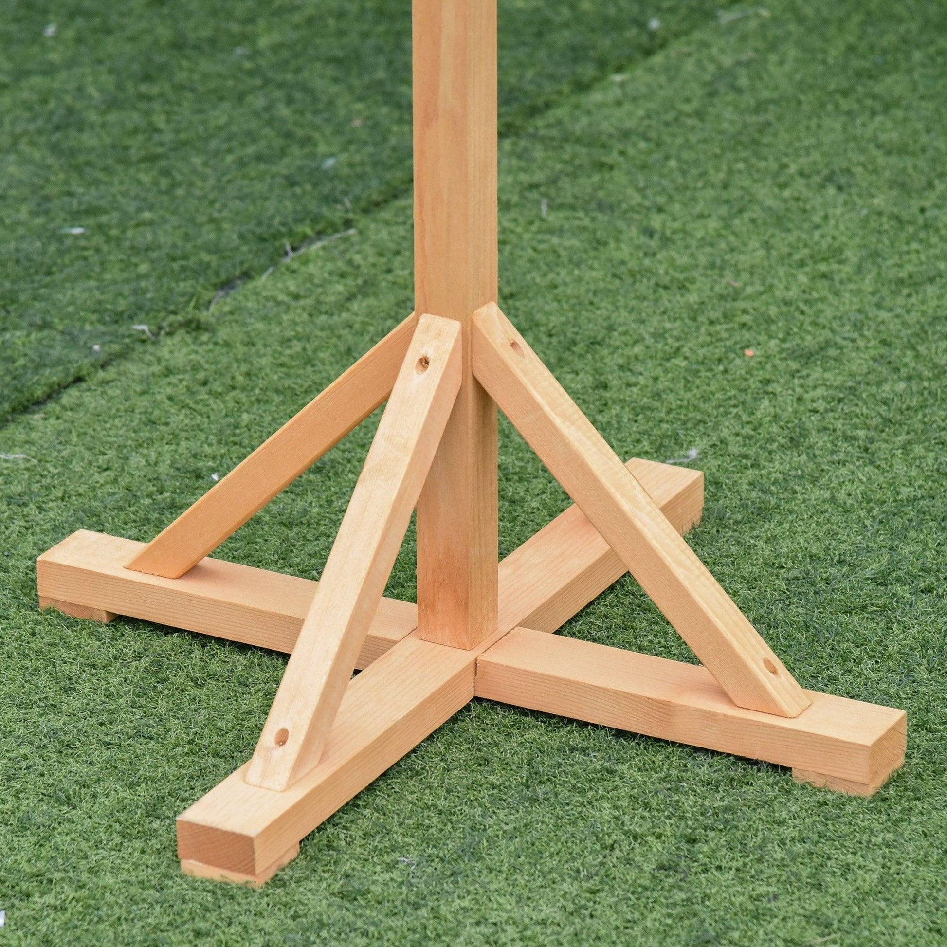 PawHut Wooden Bird Feeder Table Stand: Weather Resistant, 55x55x144cm - ALL4U RETAILER LTD