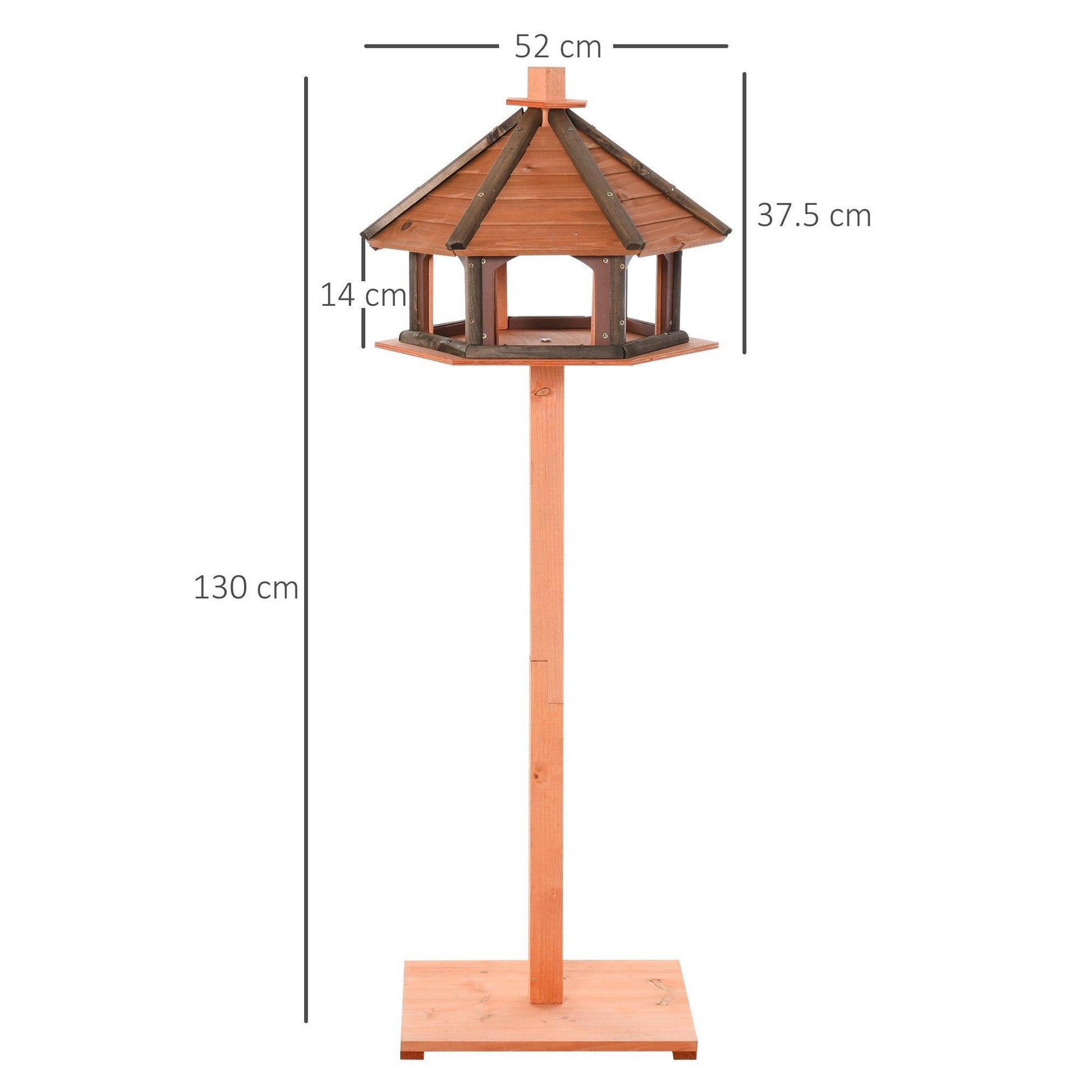 PawHut Wooden Bird Feeder Table - Weatherproof 130cm - ALL4U RETAILER LTD