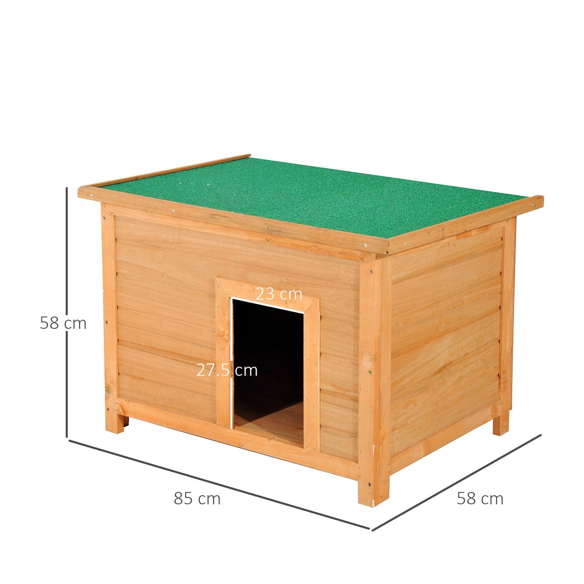 PawHut Wooden Dog Kennel House, Outdoor Waterproof - ALL4U RETAILER LTD