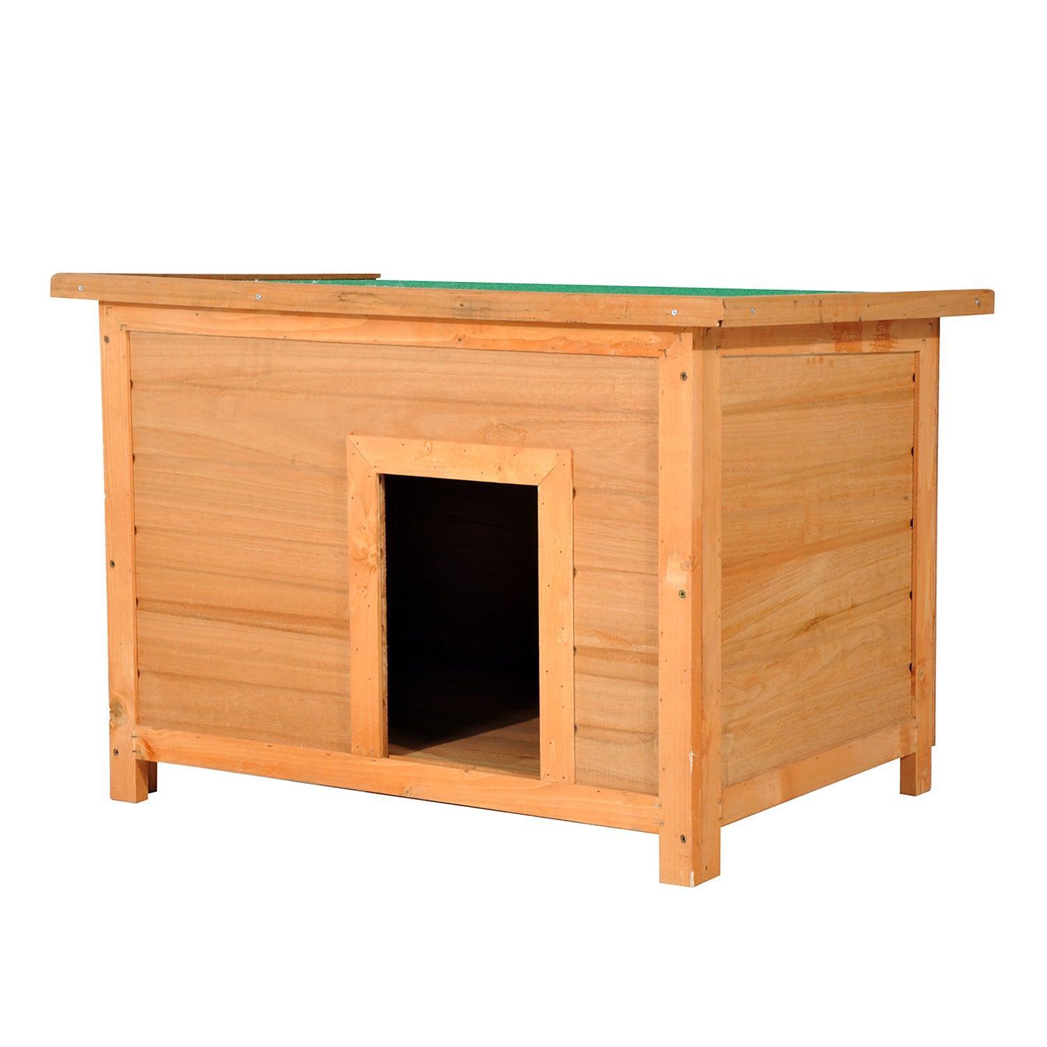 PawHut Wooden Dog Kennel House, Outdoor Waterproof - ALL4U RETAILER LTD