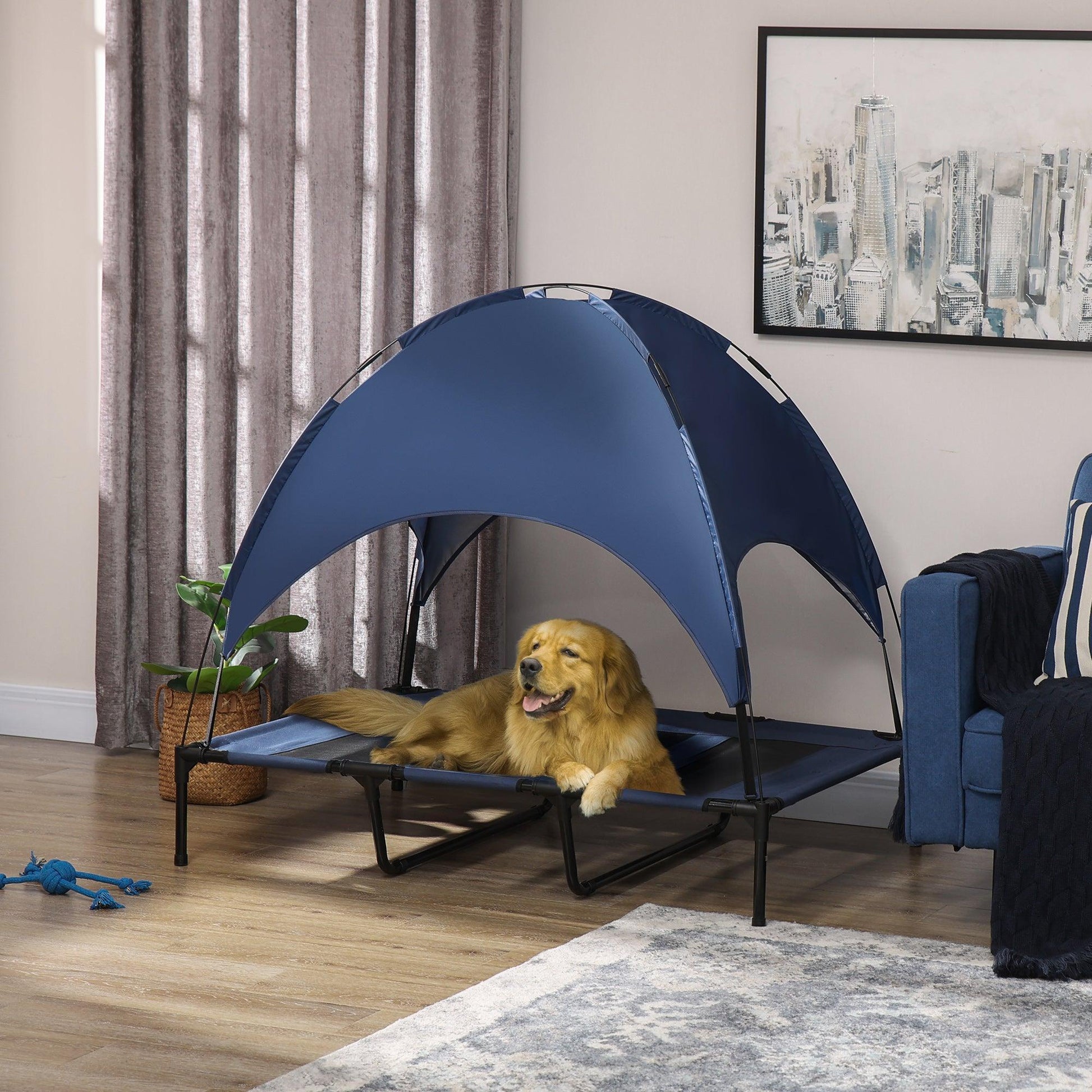 PawHut XL Dog Bed with Canopy - Waterproof & Elevated - ALL4U RETAILER LTD