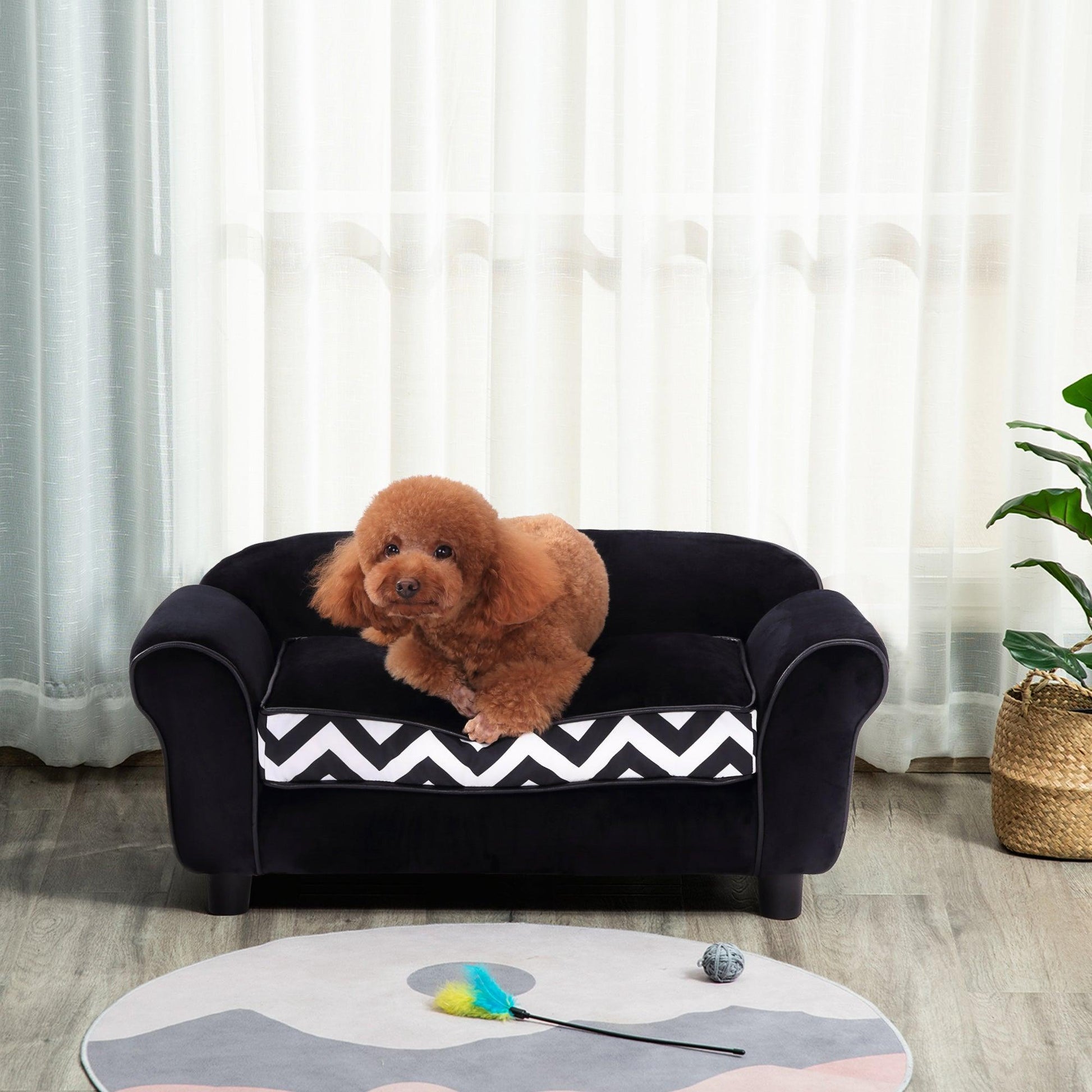 PawHut XS-Sized Dog Cat Sofa Bed: Soft Cushion, Washable Cover - ALL4U RETAILER LTD