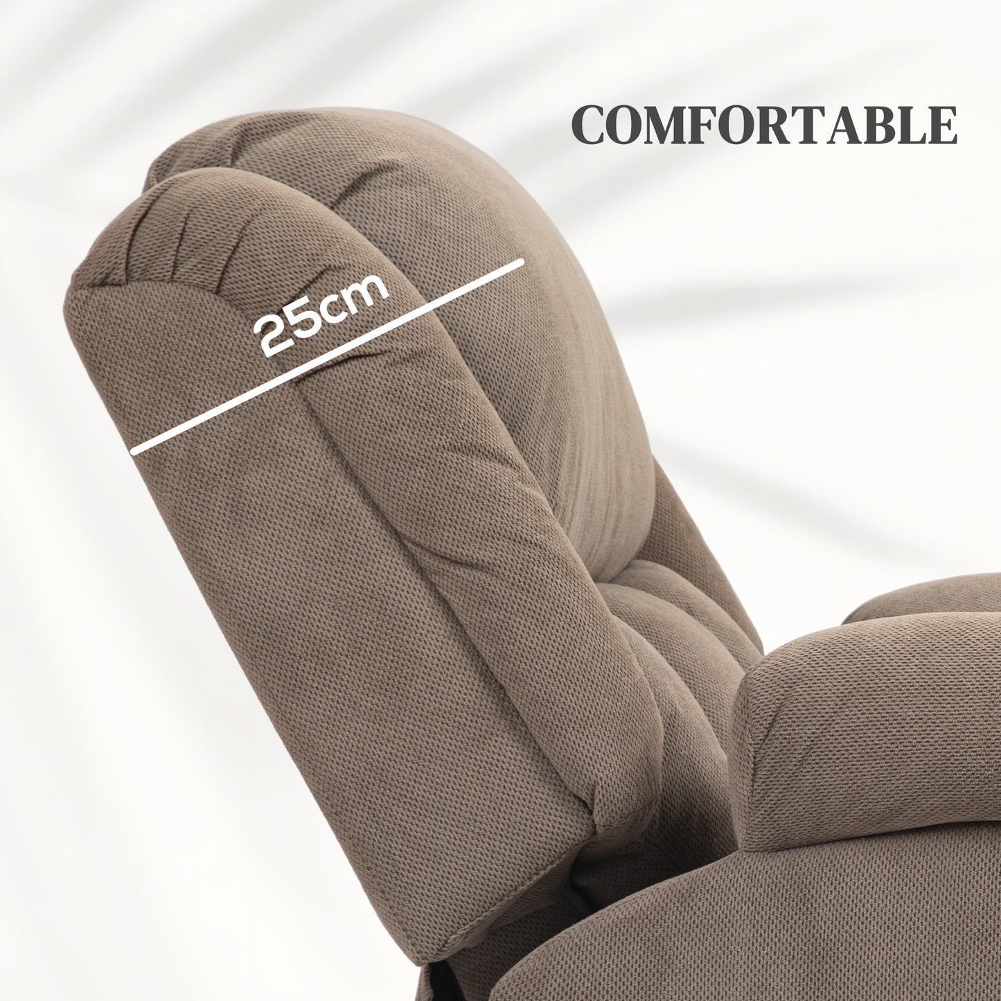 HOMCOM Electric Recliner Lift Chair With Eight Massage Points And Lumbar Heat, USB Port, Light Brown