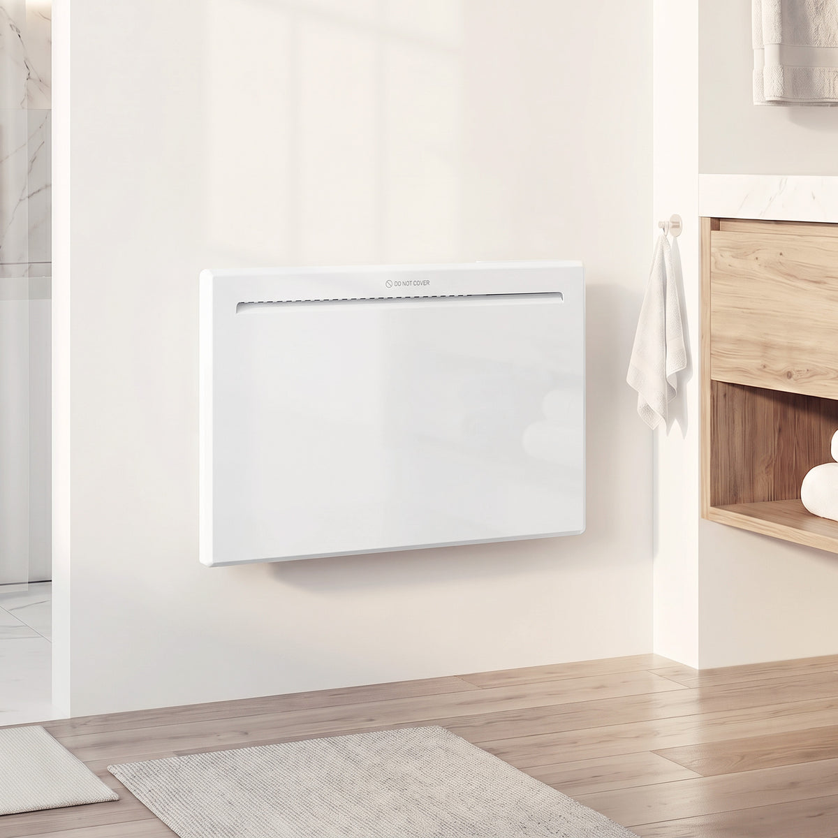 Homcom Smart Panel Heater 1000W App Control With Weekly Timer White