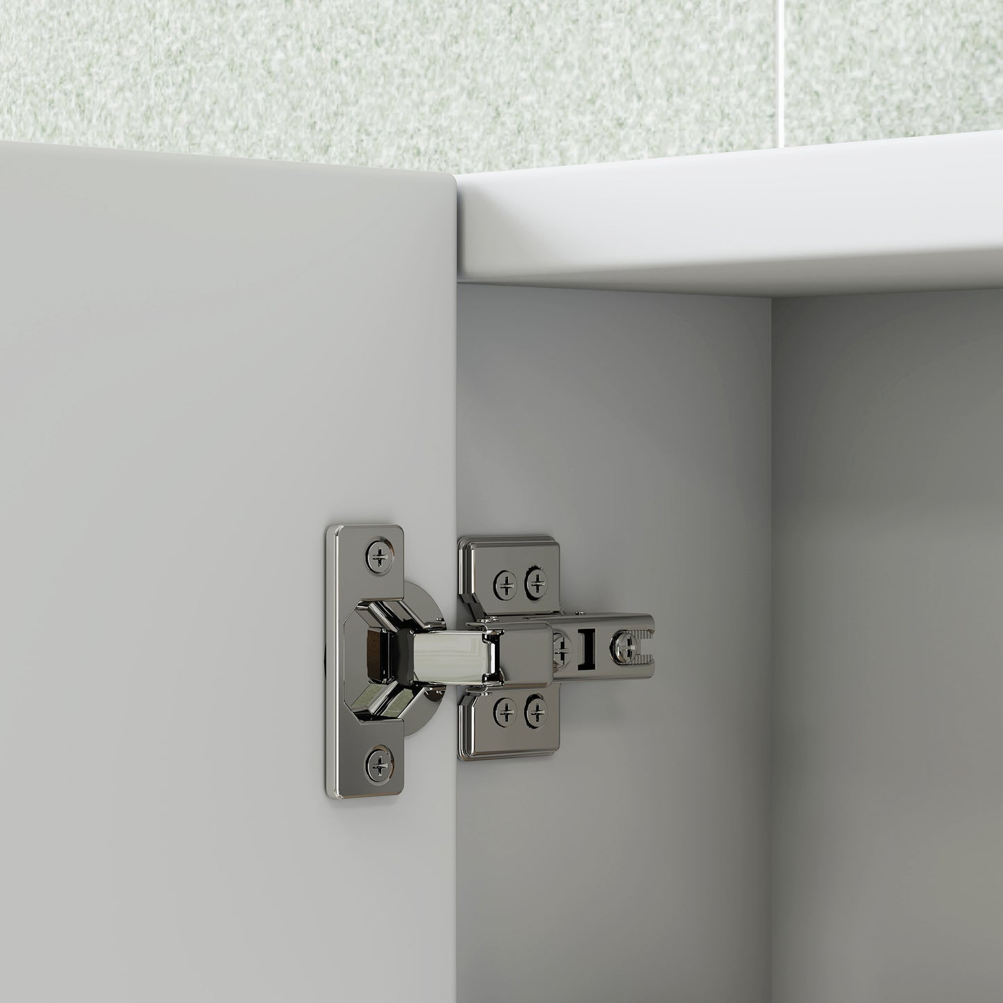 HOMCOM White Three Mirror Doors Bathroom Wall Cabinet With Six Inner Shelves And Four Adjustable Shelves
