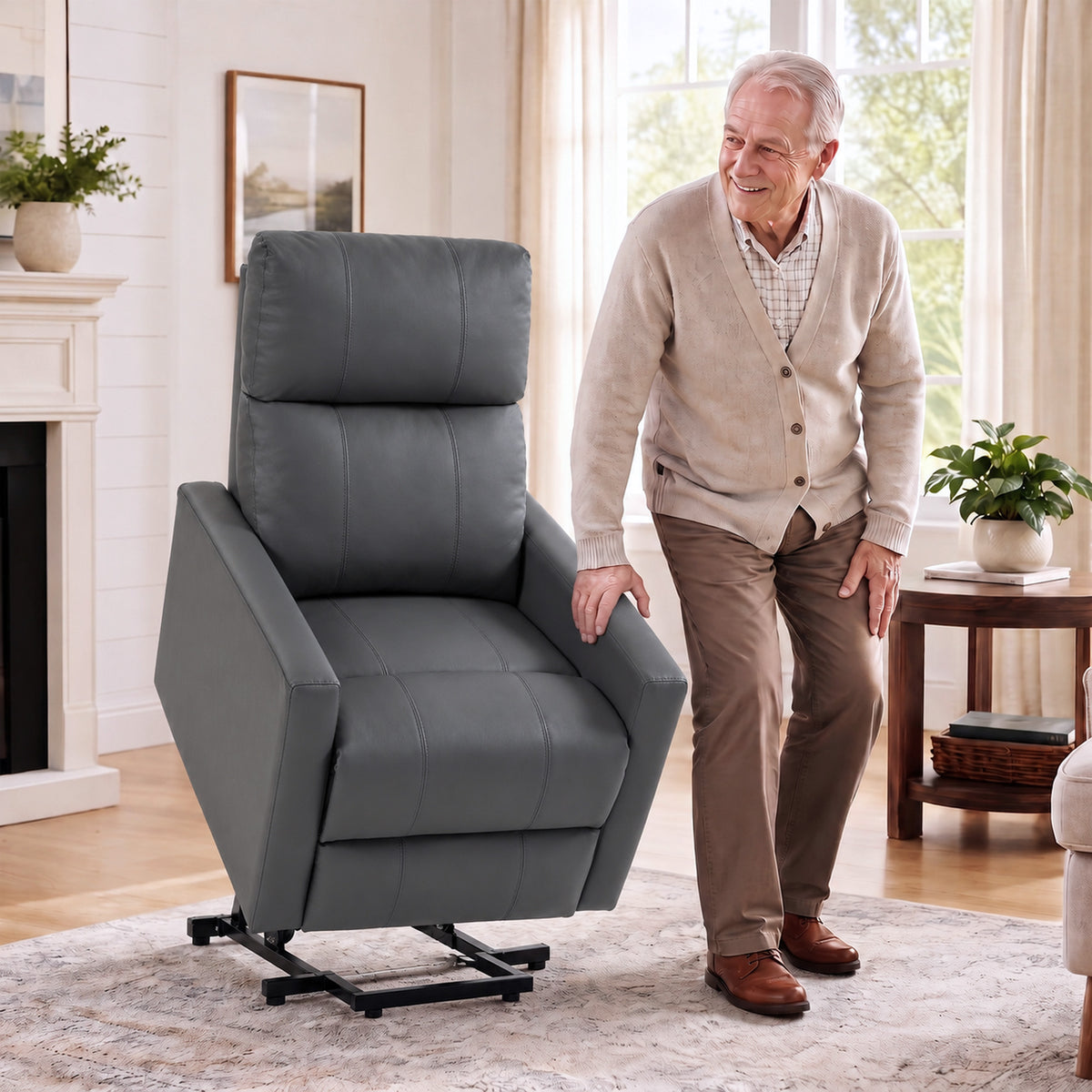 Homcom Power Lift Recliner Chair With Vibration Massage And Heat