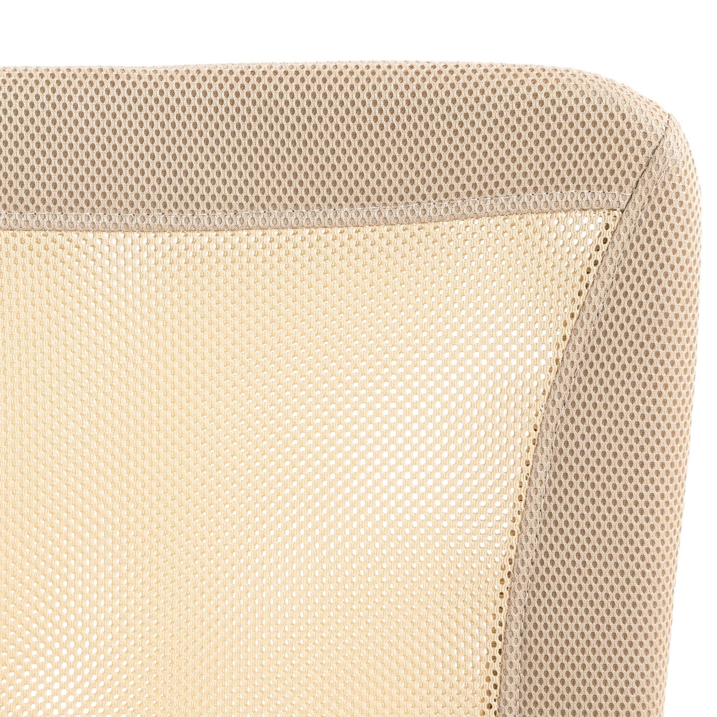 Vinsetto Beige Mesh Office Chair, Adjustable Height, Armless Study Chair - ALL4U RETAILER LTD