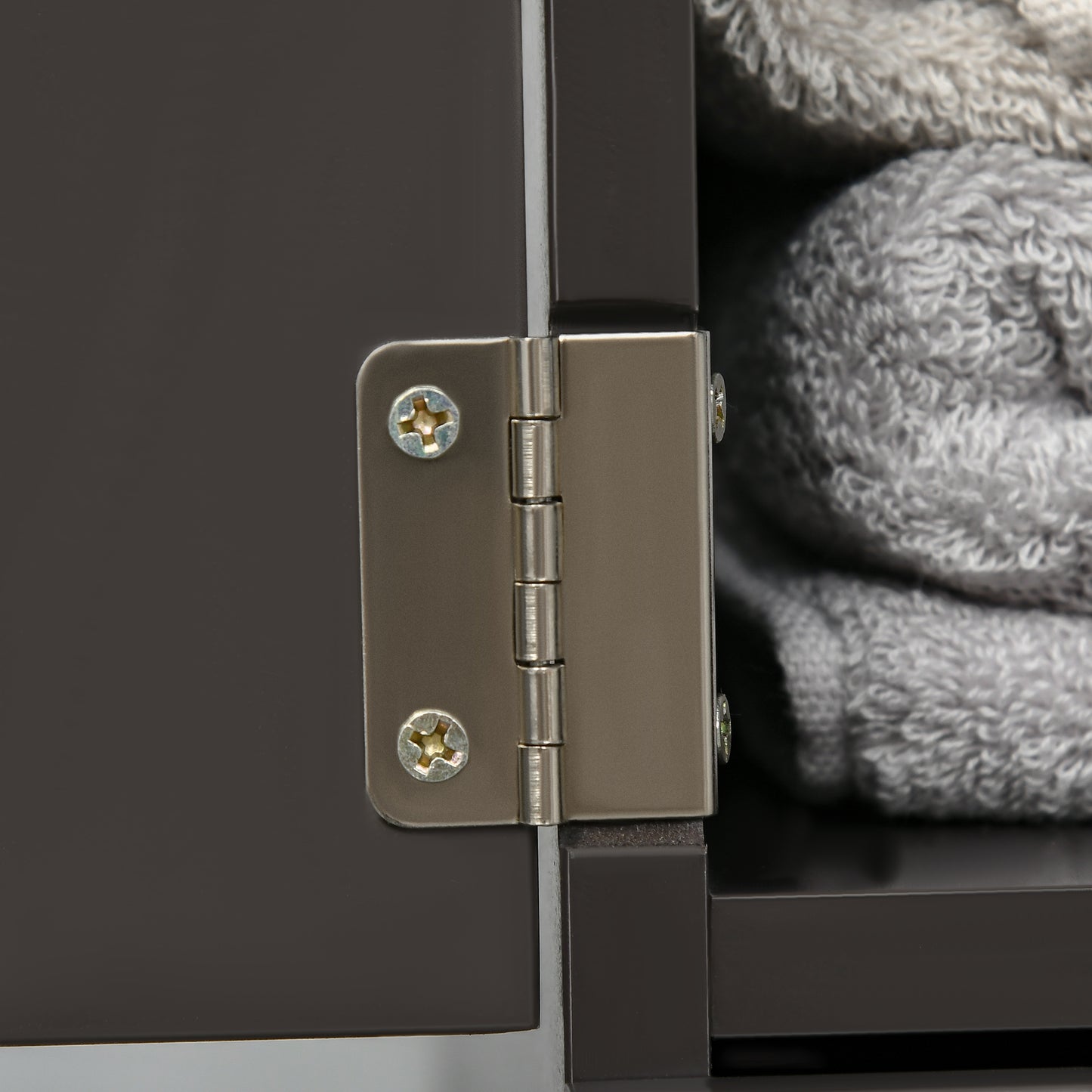 HOMCOM Tall Bathroom Cabinet, Freestanding Slim Bathroom Storage Cabinet with 2-Tier Open Shelf and 2 Drawers for Small Sapce, Narrow Cupboard Storage Unit, Brown
