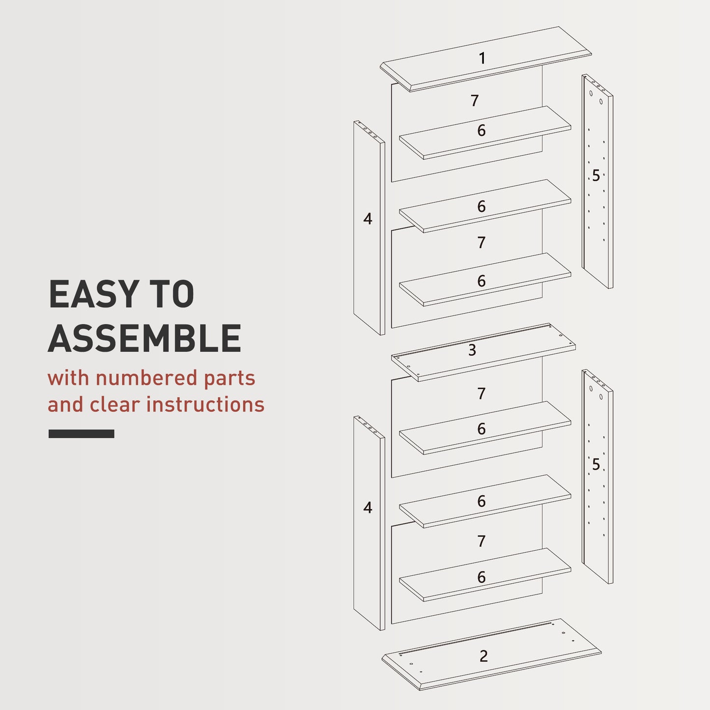 Homcom 360 CD Storage Unit Black With 6 Adjustable Shelves Holds 360 CDs 185 DVDs Blu Rays Wall Anti Tip Straps