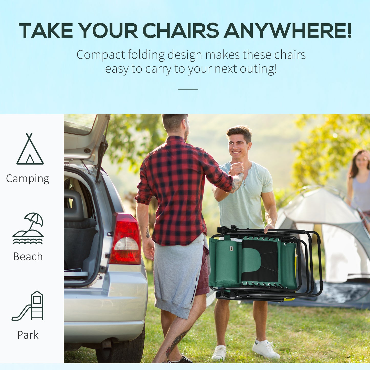 Outsunny Zero Gravity Lounger Folding Reclining Chair With Padded Seat Cup Holder Cushion Headrest For Poolside Green