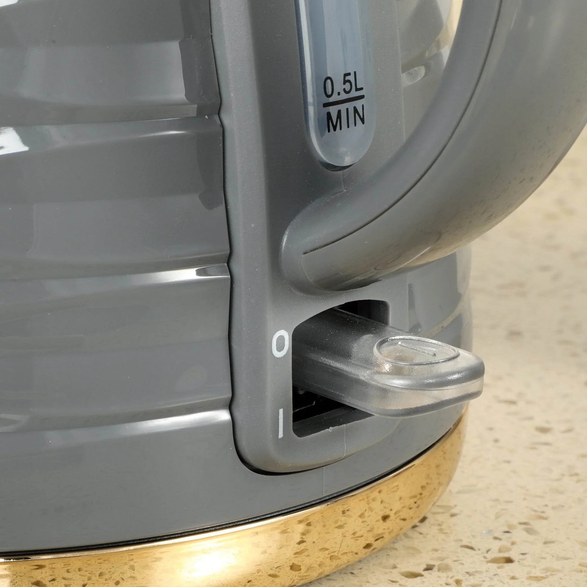 HOMCOM 3000W Rapid Boil Electric Kettle with 1.7L Capacity, Removable Filter, Auto Shut-off, 360° Base, BPA Free - Grey Water Ripple Design - ALL4U RETAILER LTD