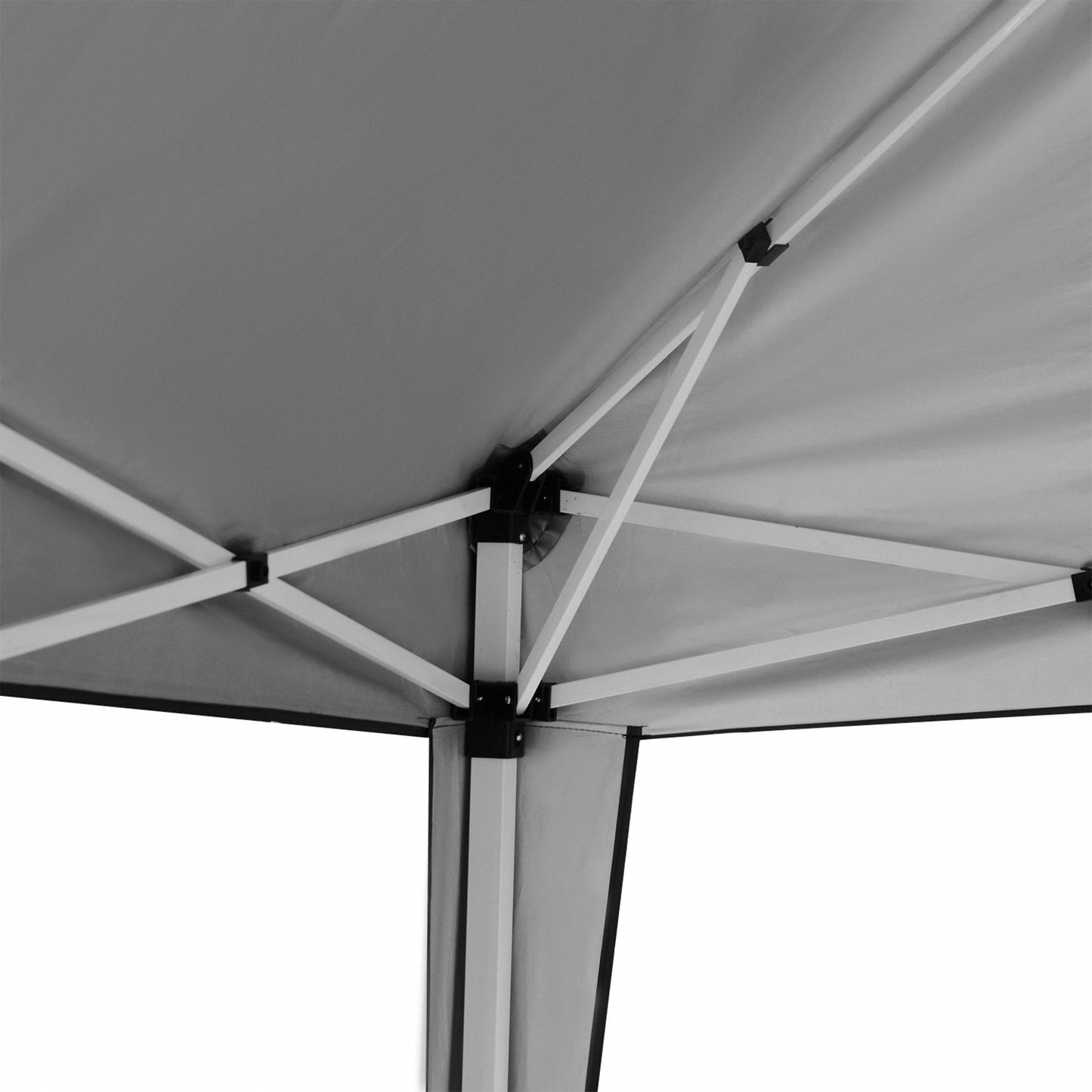 Outsunny 3x3m Garden Pop Up Gazebo Marquee Party Tent Wedding Canopy Height Adjustable With Carrying Bag Grey