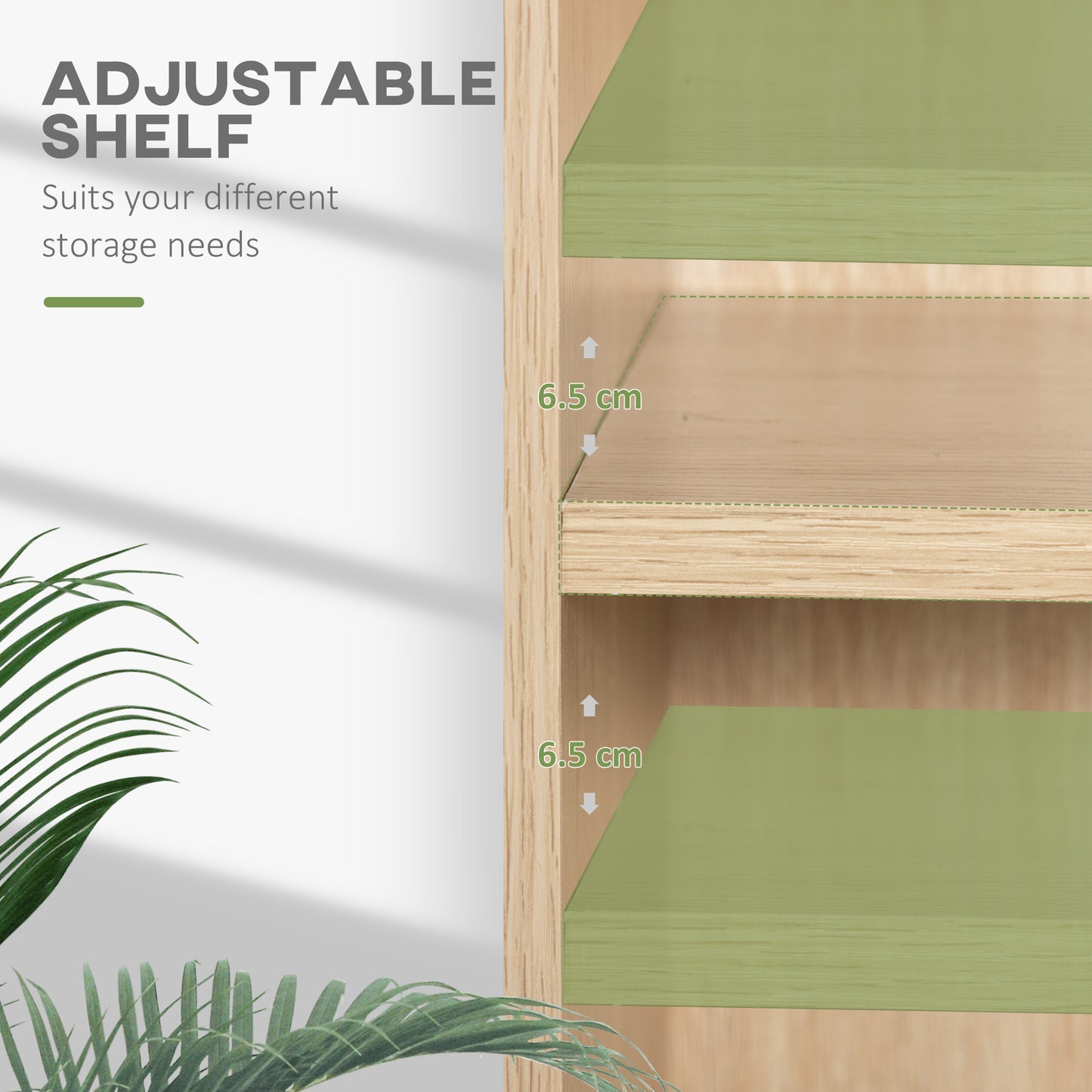 HOMCOM 2 Tier Bookshelf with Adjustable Shelf 2 Compartments for Home Office Living Room Study Natural Finish