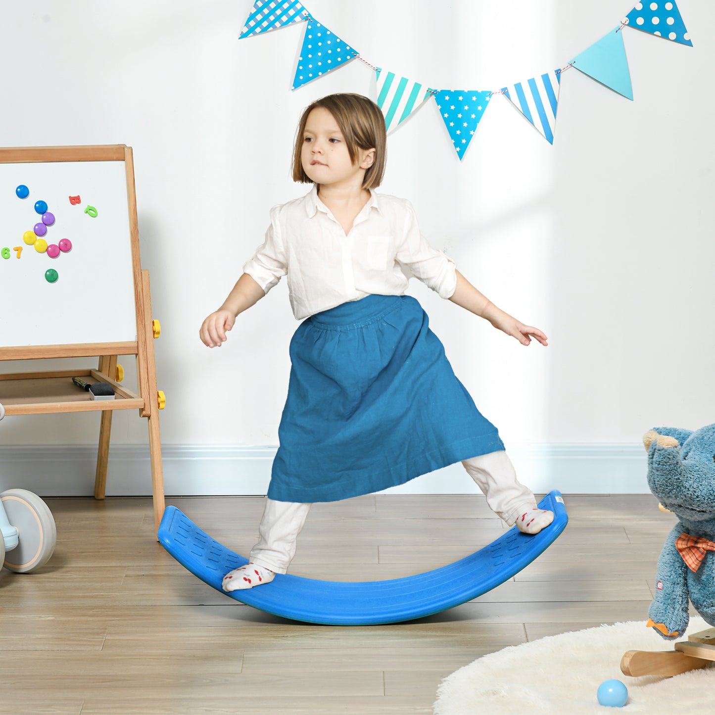 ZONEKIZ Kids Wobble Balance Board - Dark Blue, Ideal for 3-6 Years - ALL4U RETAILER LTD