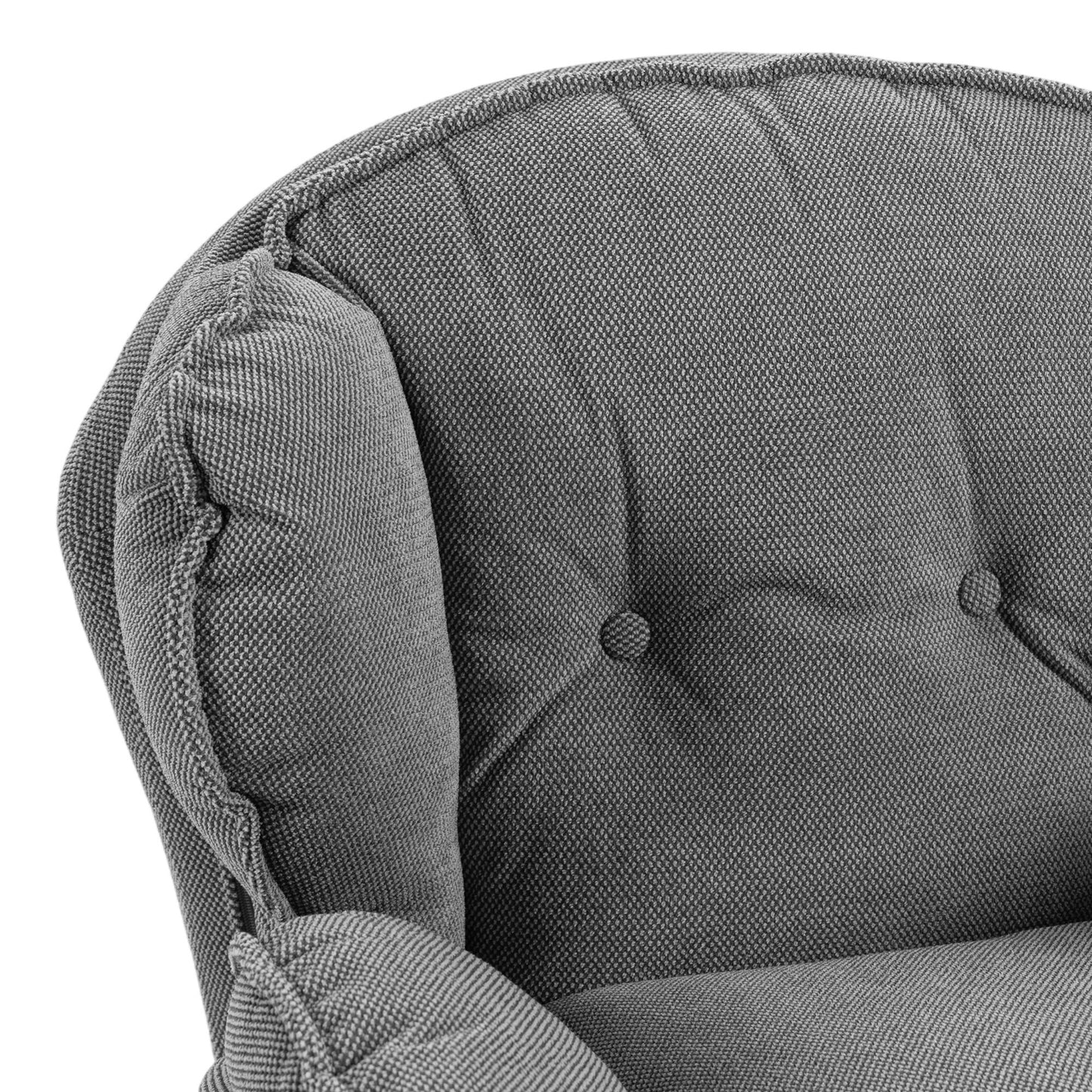 Homcom Grey Swivel Armchair With Adjustable Footstool And Plush Cloud Seat