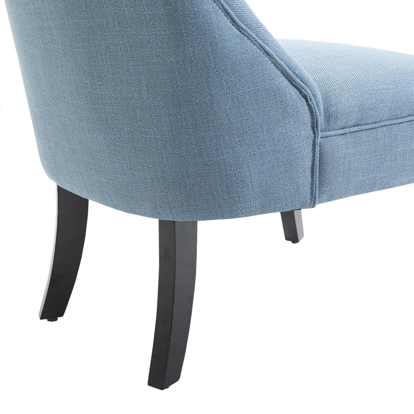 HOMCOM Fabric Single Sofa Armchair Upholstered with Pillow Wood Leg Blue - ALL4U RETAILER LTD