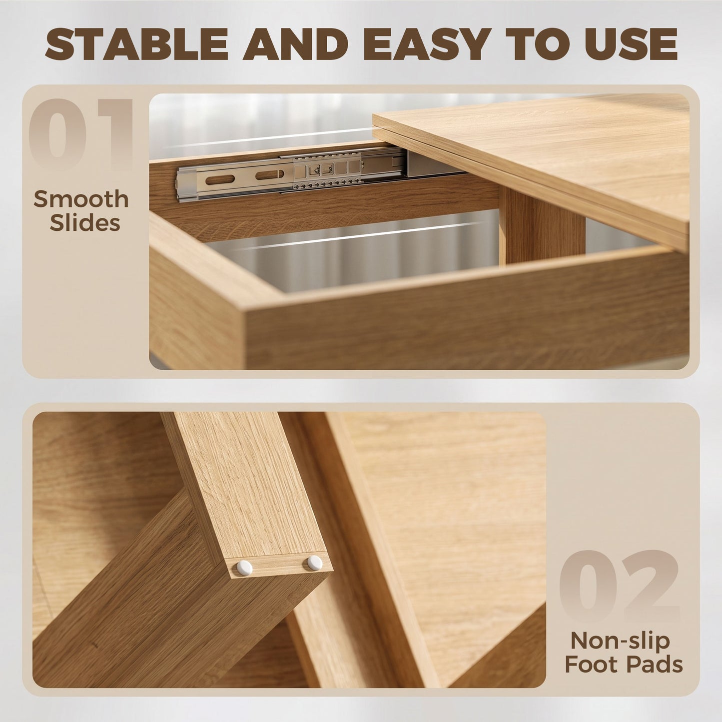 Homcom Folding Dining Table With Under Storage And Oak Effect Extension