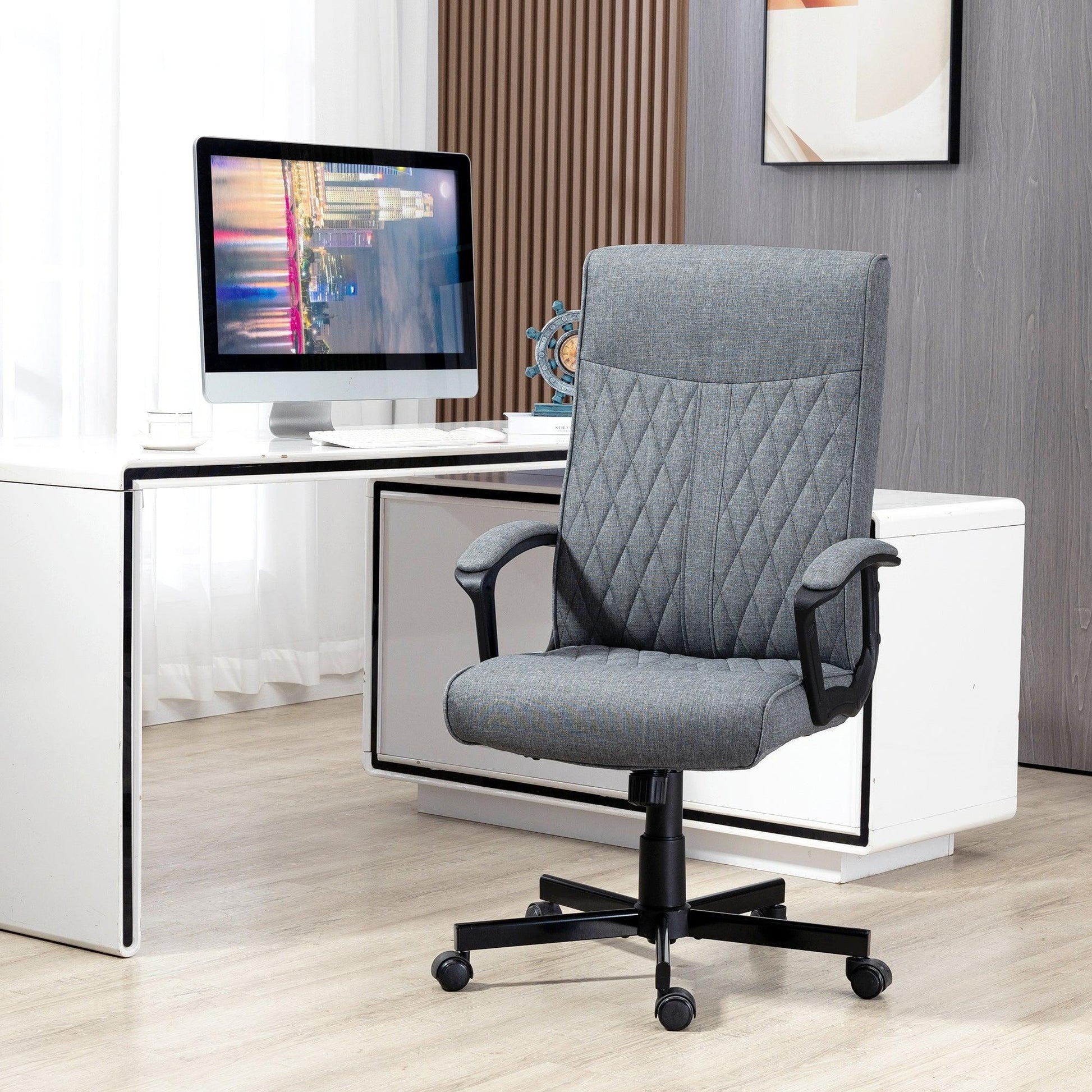 Vinsetto High-Back Office Chair, Dark Grey - ALL4U RETAILER LTD