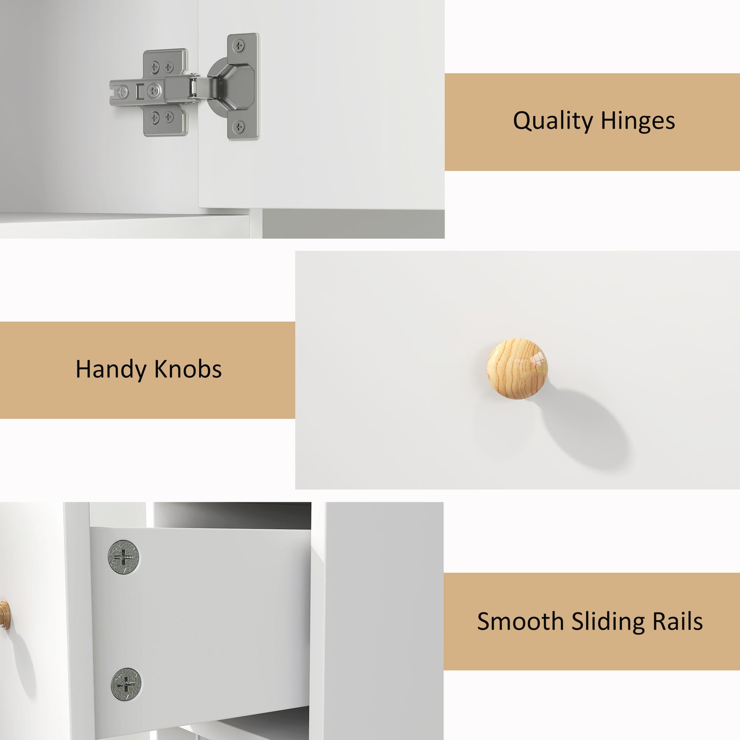 HOMCOM 178 cm Narrow Tall White Bathroom Cabinet With Two Closed Cabinets Four Open Compartments Adjustable Shelves