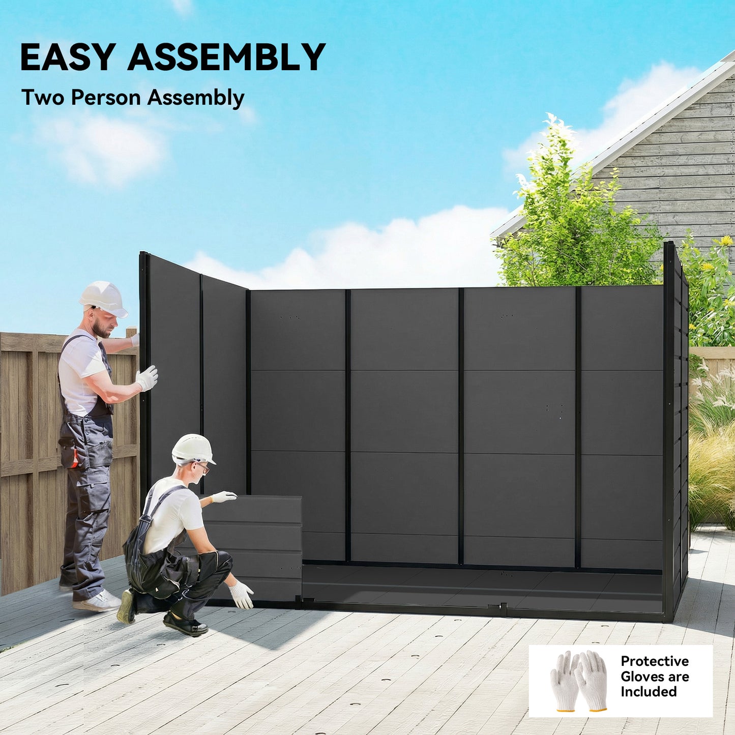 Outsunny 10x6 Ft Resin Garden Shed Outdoor Storage Shed With Floor Windows Lockable Doors And Vents Dark Grey
