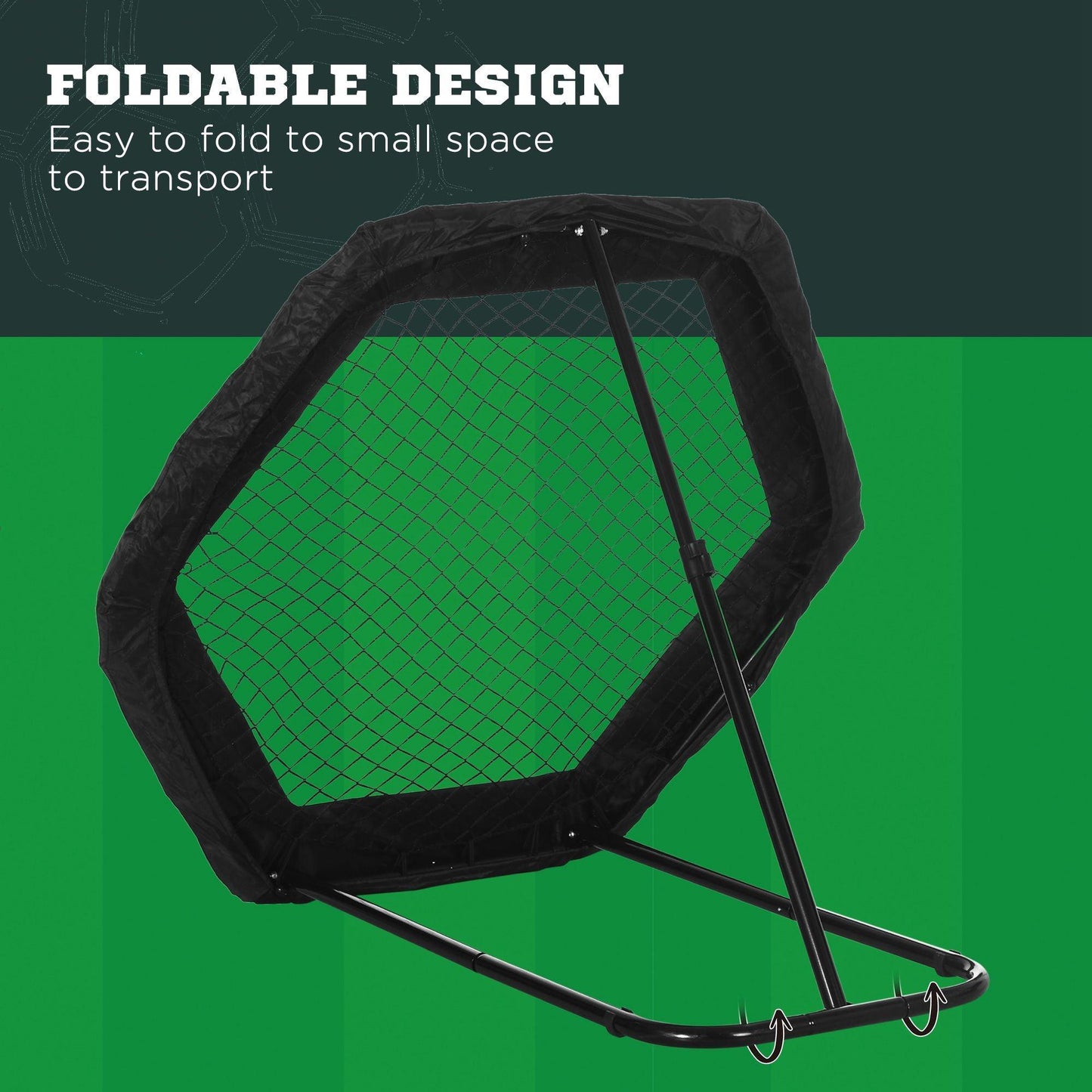 SPORTNOW Football Rebounder Net: Adjustable, Foldable Goal - ALL4U RETAILER LTD