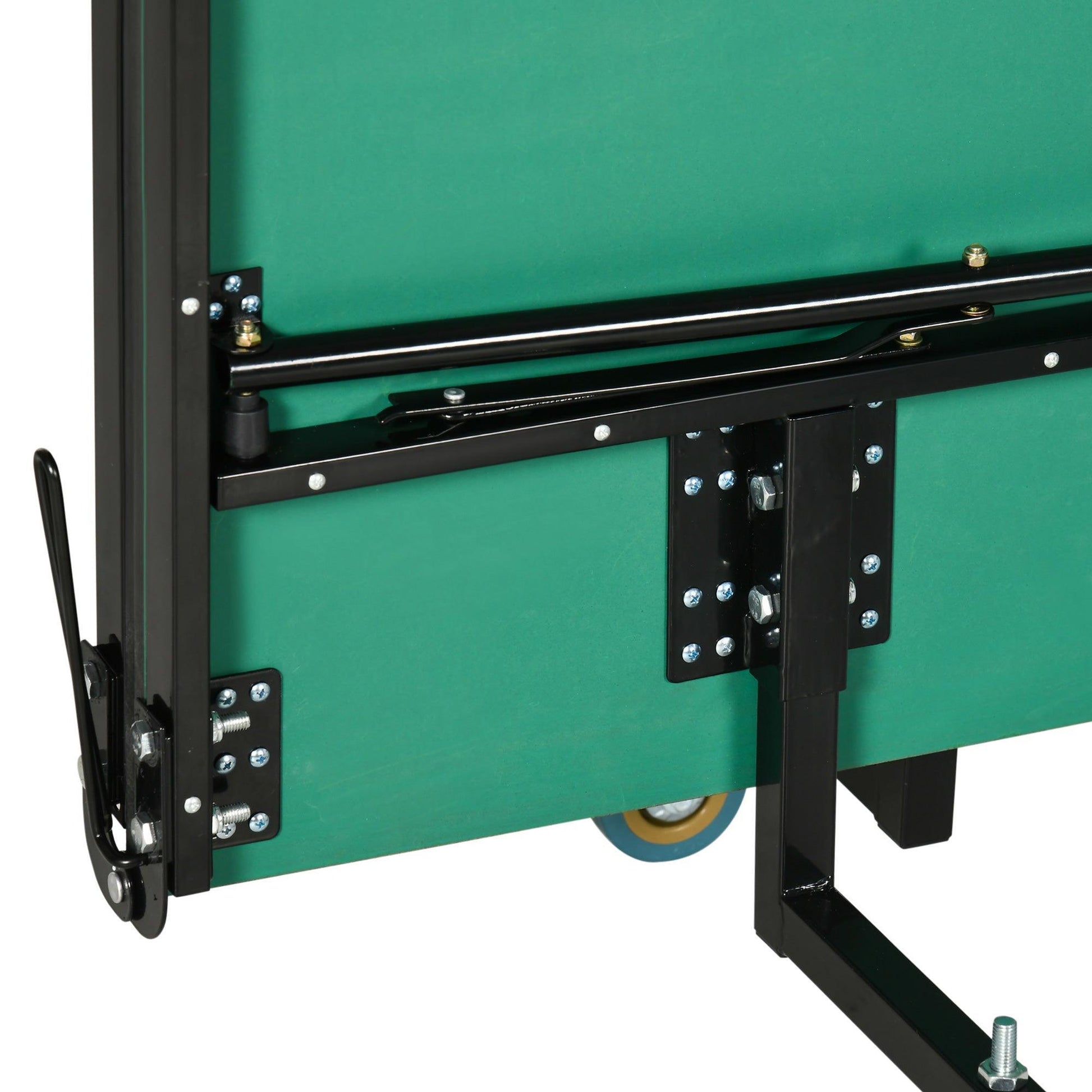 SPORTNOW Outdoor Folding Table with 8 Wheels - Green, 9FT - ALL4U RETAILER LTD