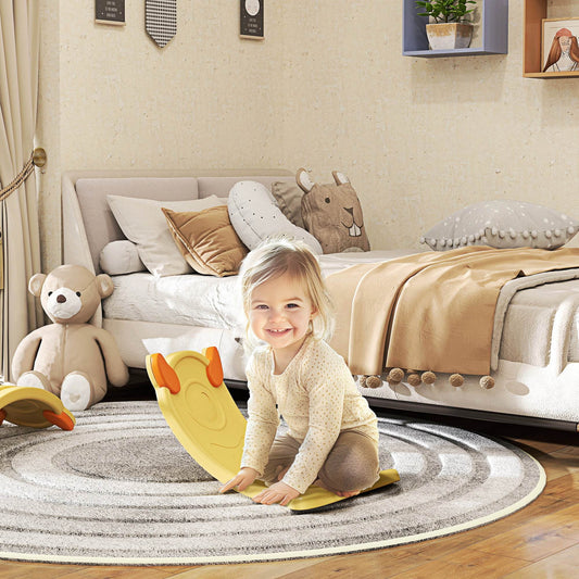 Kids' Wobble Balance Board for Sensory Play & Coordination Training - Yellow - ALL4U RETAILER LTD