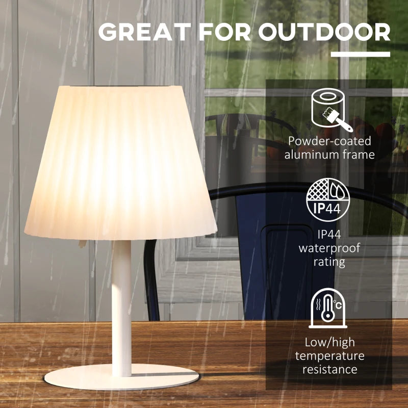 Outsunny Outdoor Table Lamp with Solar and USB Charge, Cordless, Auto Switch - ALL4U RETAILER LTD