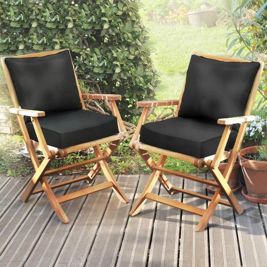 Outsunny 4-Piece Outdoor Seat and Back Cushion Set for Patio Deep Seating Chairs - Replacement Cushions - ALL4U RETAILER LTD