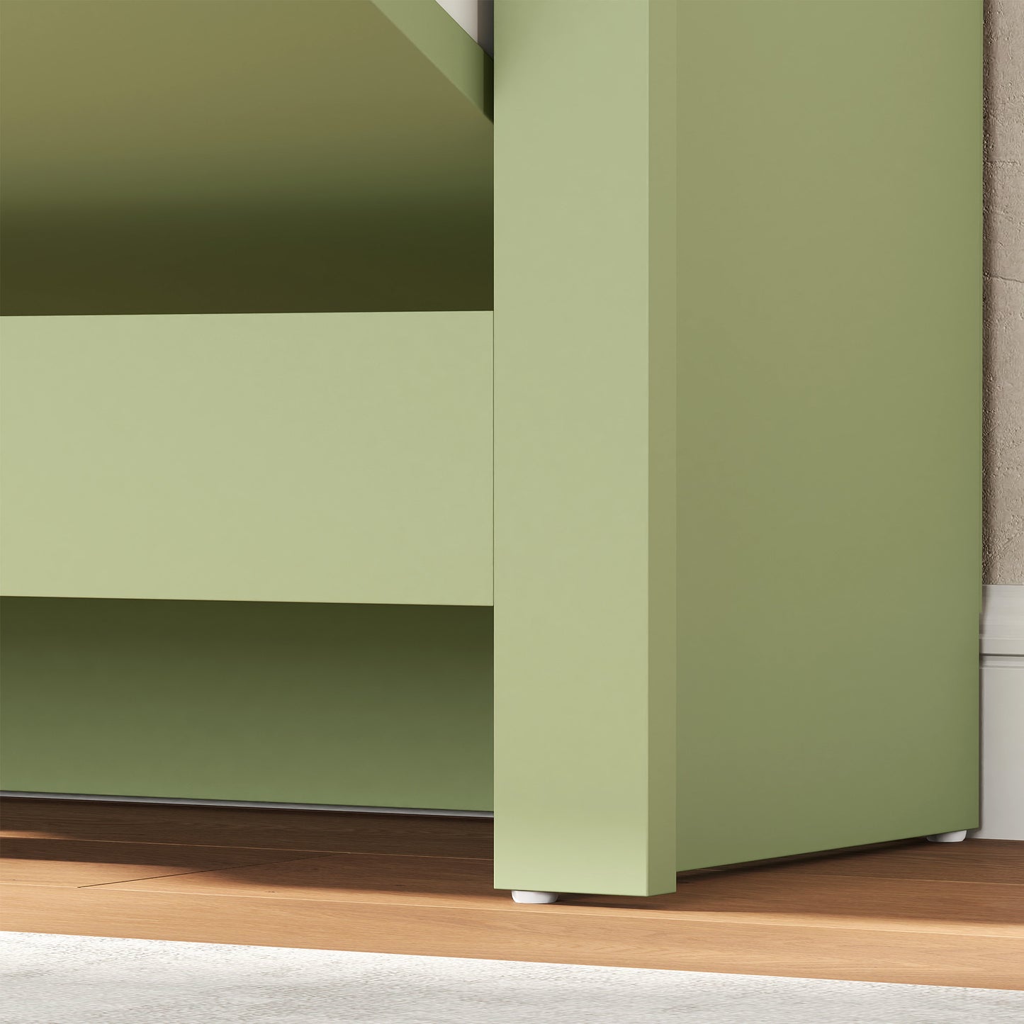 HOMCOM Slim Narrow Shoe Cabinet With 2 Flip Drawers And Adjustable Shelves Holds 12 Pairs Green