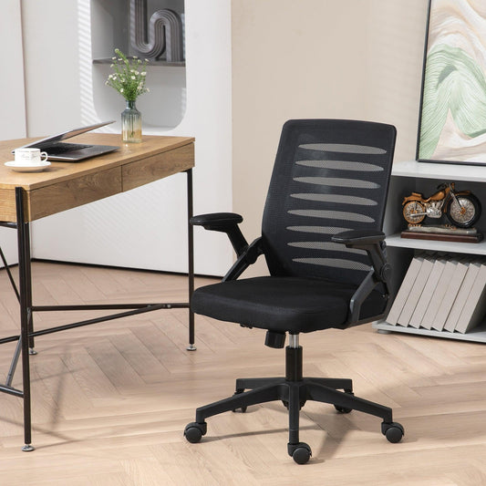 Vinsetto Mesh Office Chair, Swivel Task Computer Chair for Home with Lumbar Support - ALL4U RETAILER LTD