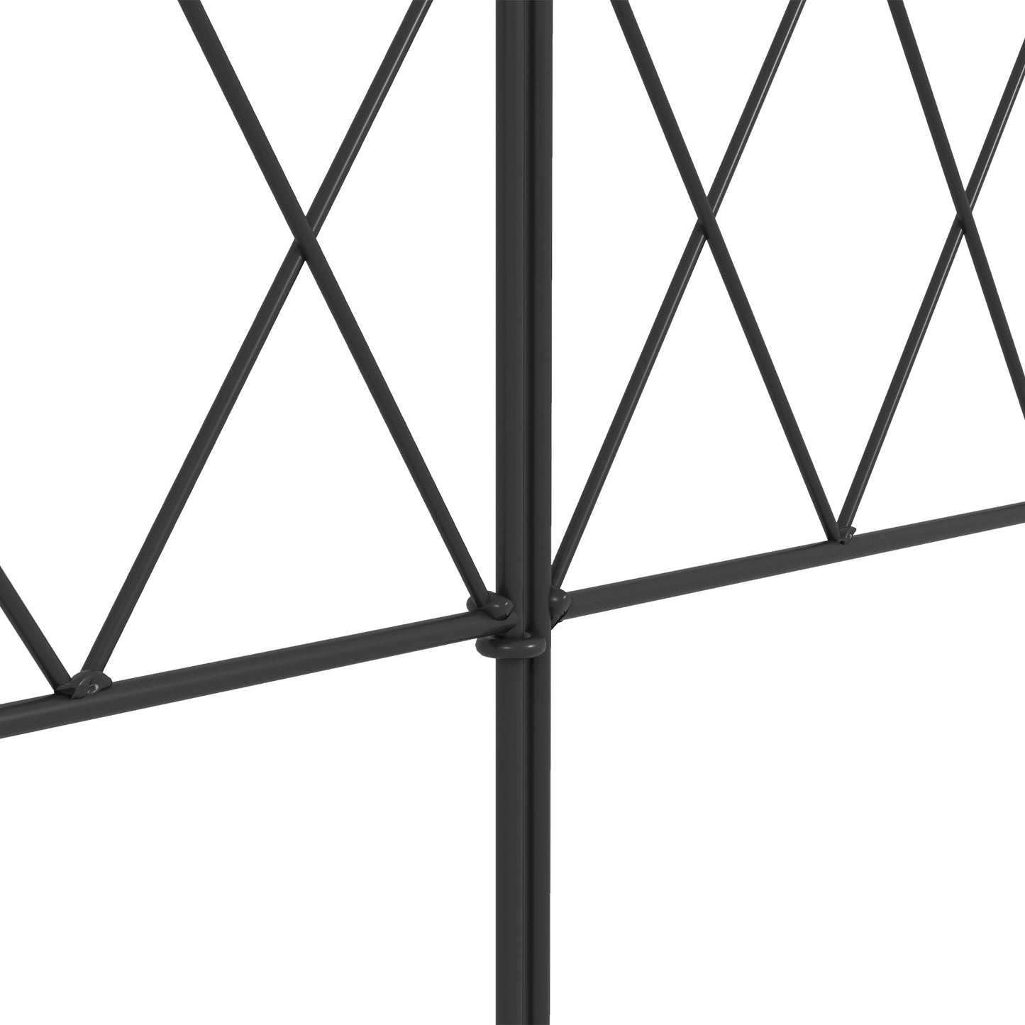 Outsunny 3M Decorative Metal Garden Fence With Diamond And Swirl Pattern Flexible Panels Powder Coated Outdoor Border