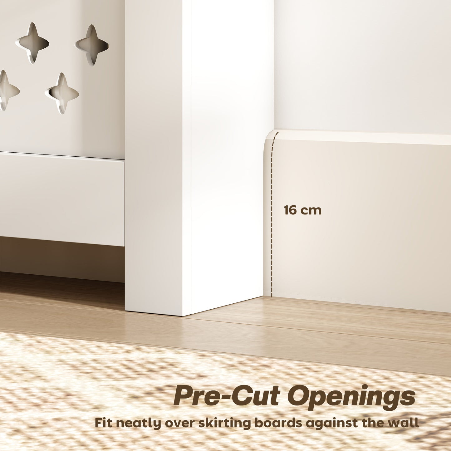 HOMCOM 78 By 19 Cm Minimal Radiator Cover With Drawer White Wood Effect MDF And Particle Board