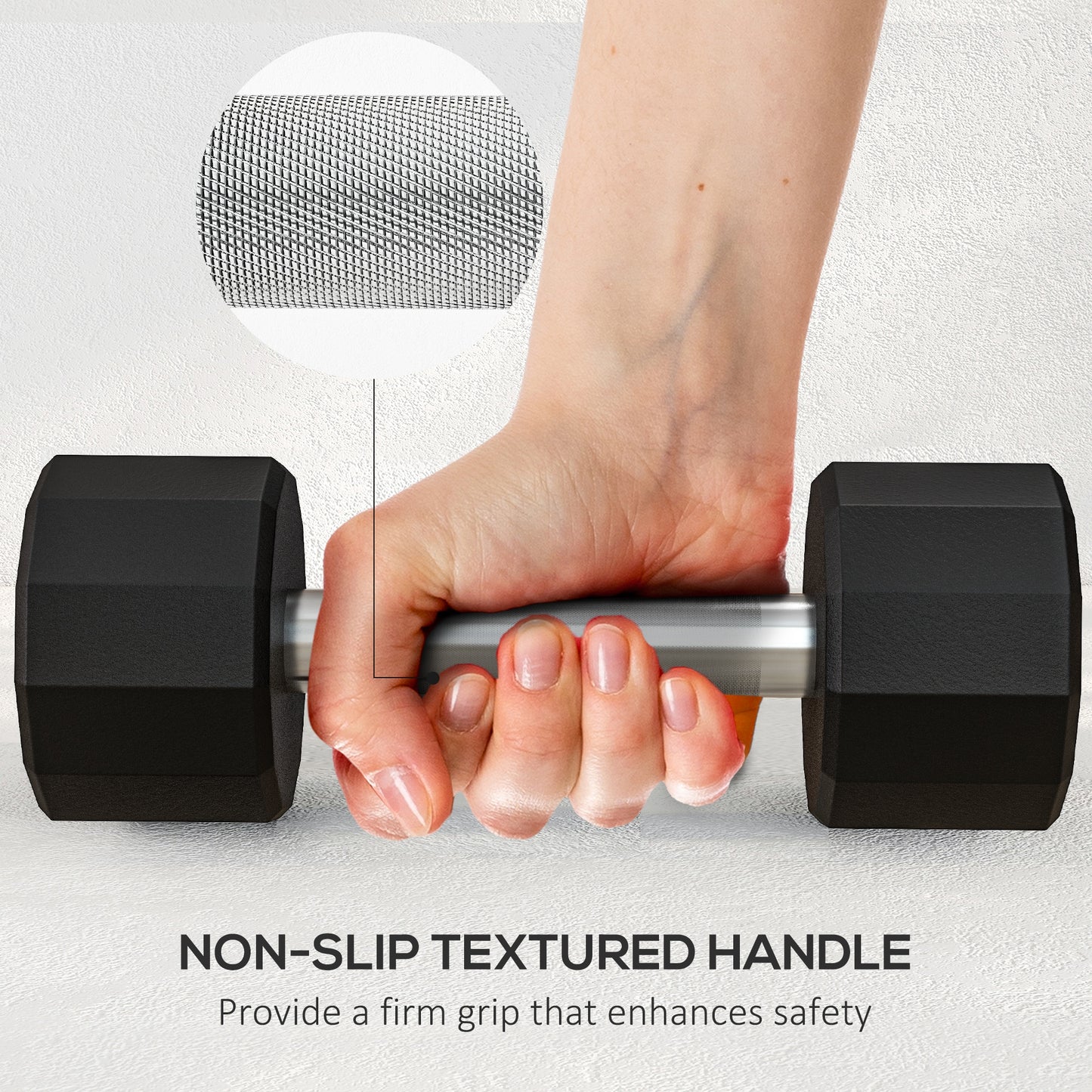 SPORTNOW 4kg Hexagonal Dumbbell Set with Non-Slip Grip for Home Workouts - 2 Pack - ALL4U RETAILER LTD