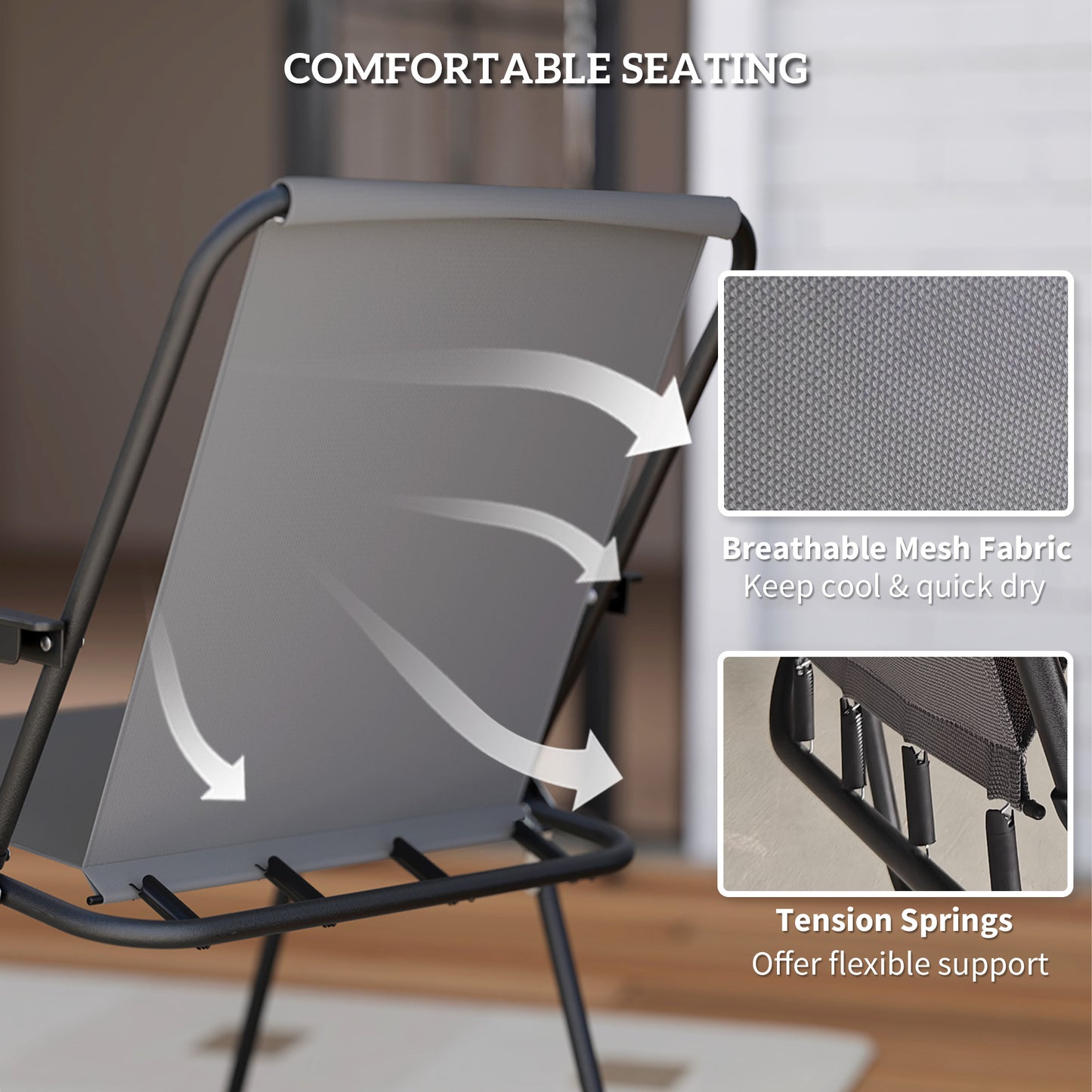 Outsunny 4 Seater Outdoor Garden Furniture Set With Parasol Round Glass Top Table And Folding Chairs For Patio Grey
