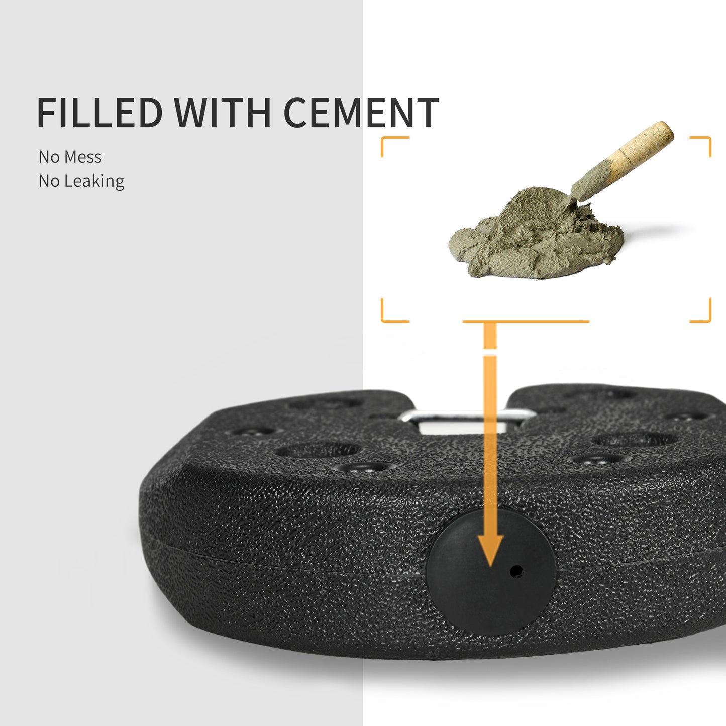 Outsunny Gazebo Weights Set of 8, 24KG Cement Filled Weights for Gazebo Legs with Reinforced Pins and Carry Belt