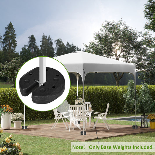 Outsunny Gazebo Weights Set of 8, 24KG Cement Filled Weights for Gazebo Legs with Reinforced Pins and Carry Belt