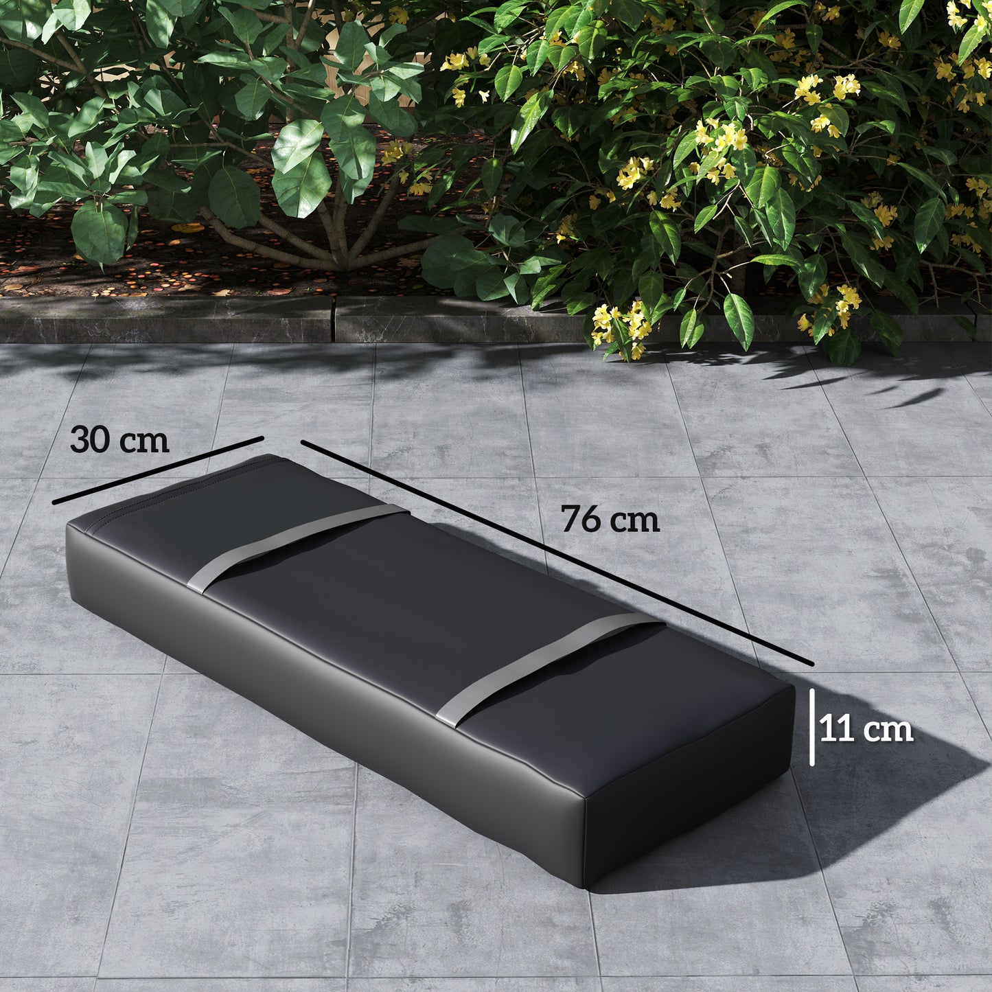Outsunny Parasol Weights Set of 2 25 Kg Fillable Sandbag Base Weights with Handles for Cantilever Umbrellas Black