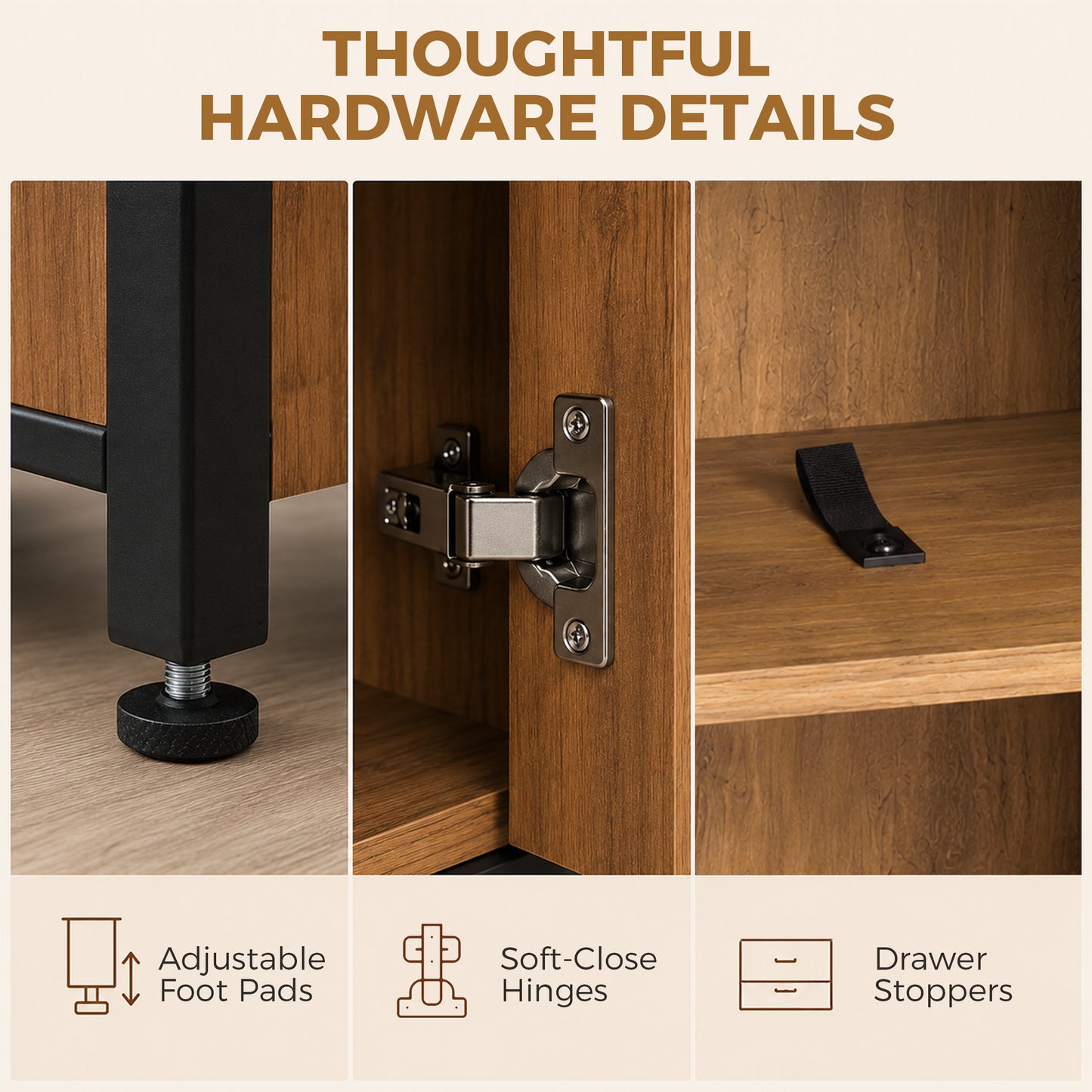HOMCOM Tall Slim Freestanding Bathroom Cabinet With Drawers And Shelves Linen Storage Brown