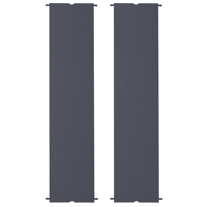 Outsunny 2-Pack Dark Grey Pergola Replacement Canopy with UV Protection - Easy-to-Install Shade Cover for 3m x 3m Pergola - ALL4U RETAILER LTD