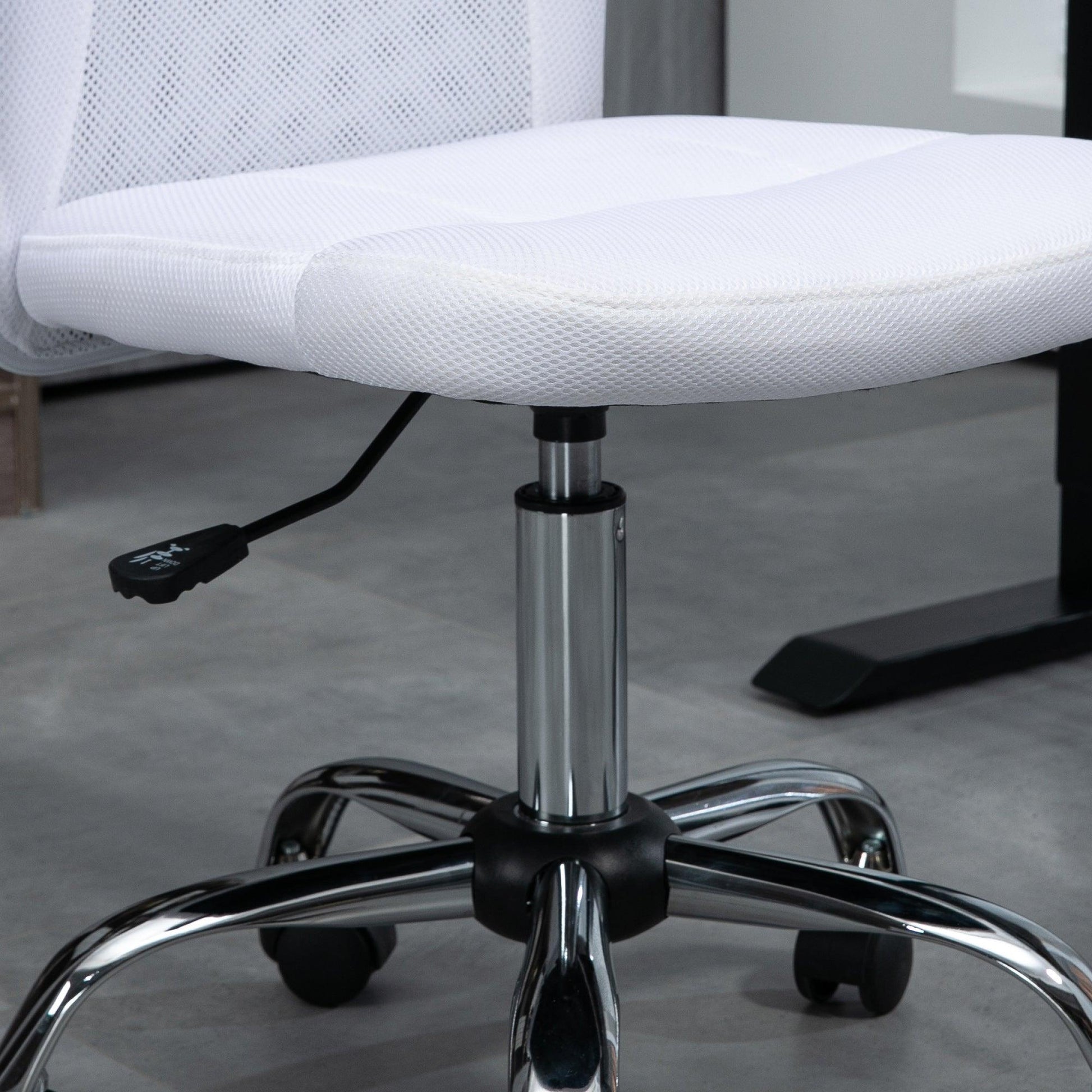 Vinsetto White Mesh Computer Office Chair, Adjustable Height Swivel Wheels - ALL4U RETAILER LTD