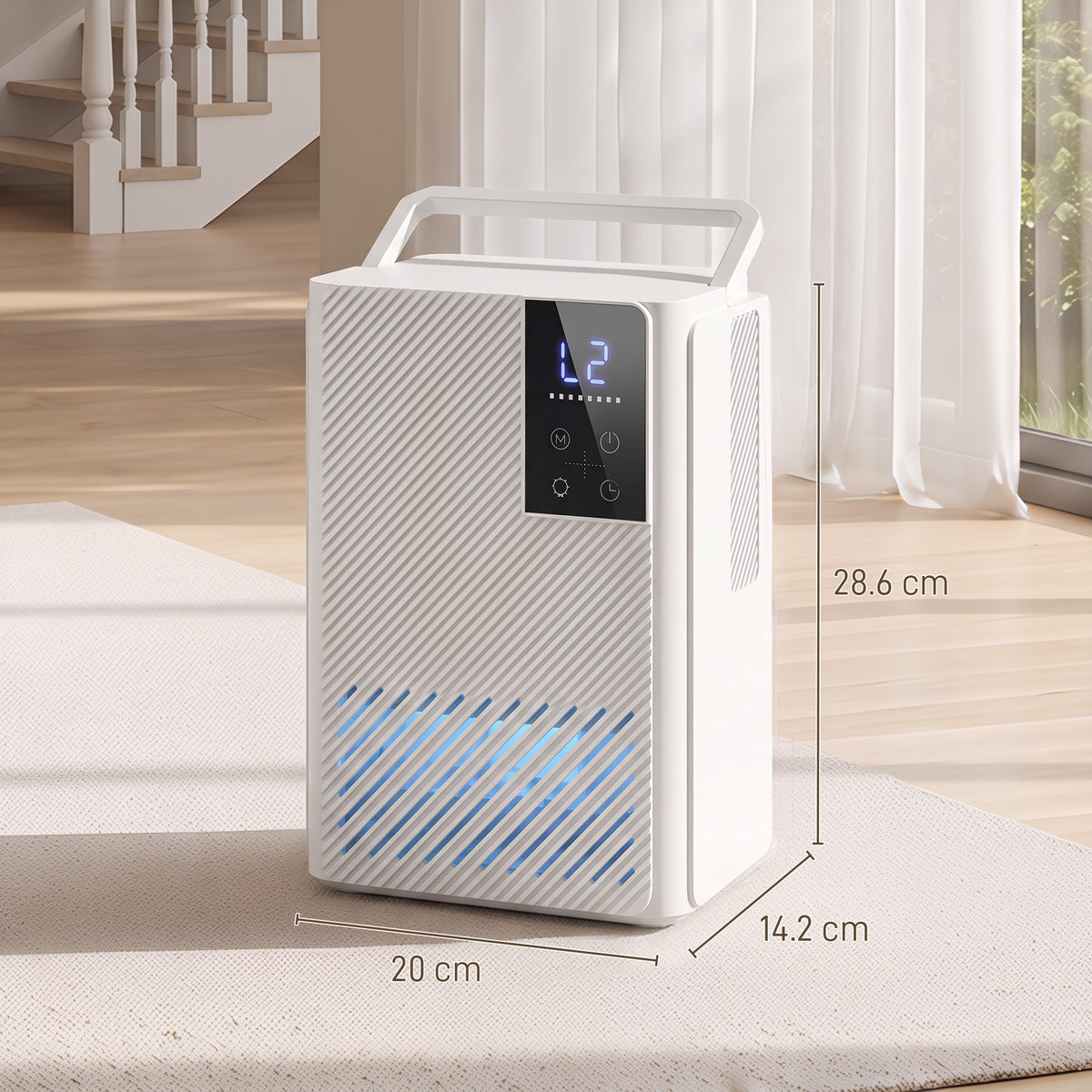 HOMCOM 400mL Daily Dehumidifier With RGB Lights Sleep Mode and Timer