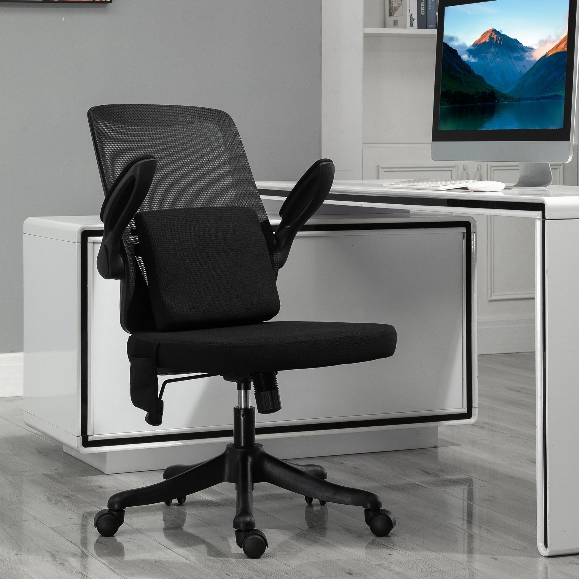 Vinsetto Ergonomic Black Massage Office Chair with USB Power, 360° Swivel and Lumbar Support - ALL4U RETAILER LTD