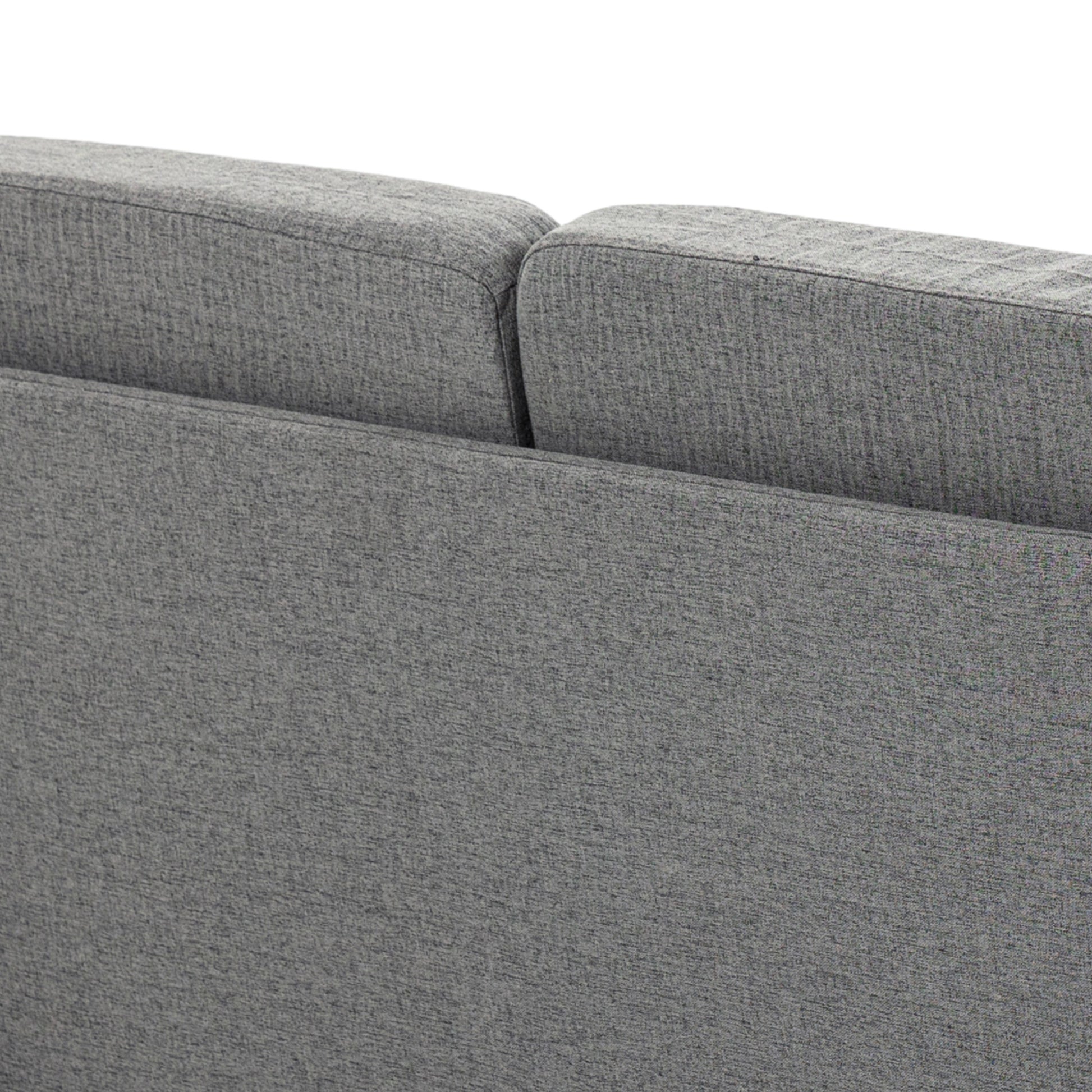 HOMCOM Compact Grey Loveseat Sofa with Armrests for Living Room - ALL4U RETAILER LTD