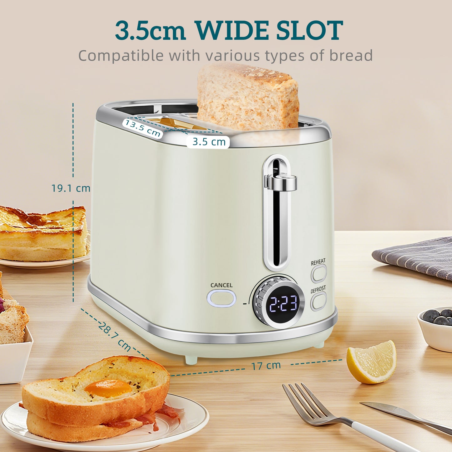 HOMCOM Polished Retro 40-100 C Kettle And Toaster Set Grey With Temperature Control And Memory Function