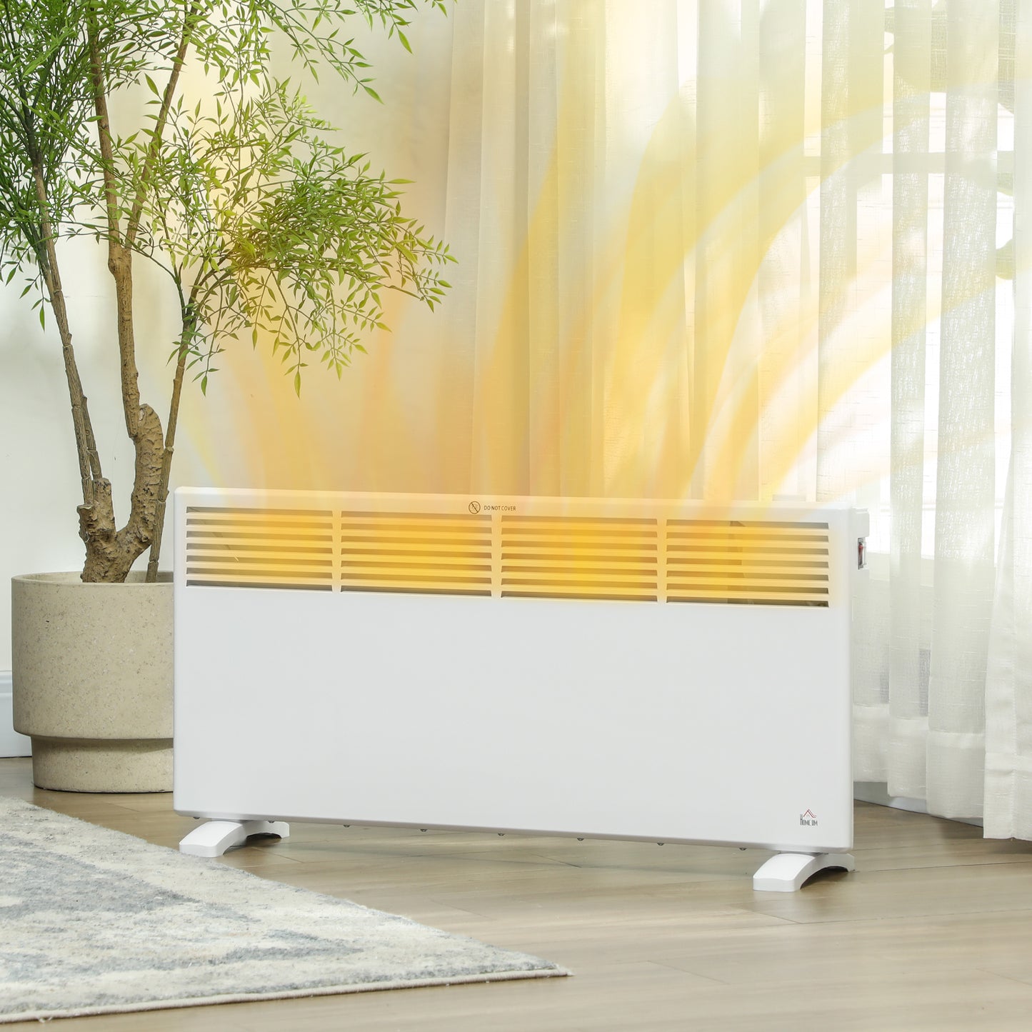 HOMCOM 2000W Energy-Efficient Convector Heater - White