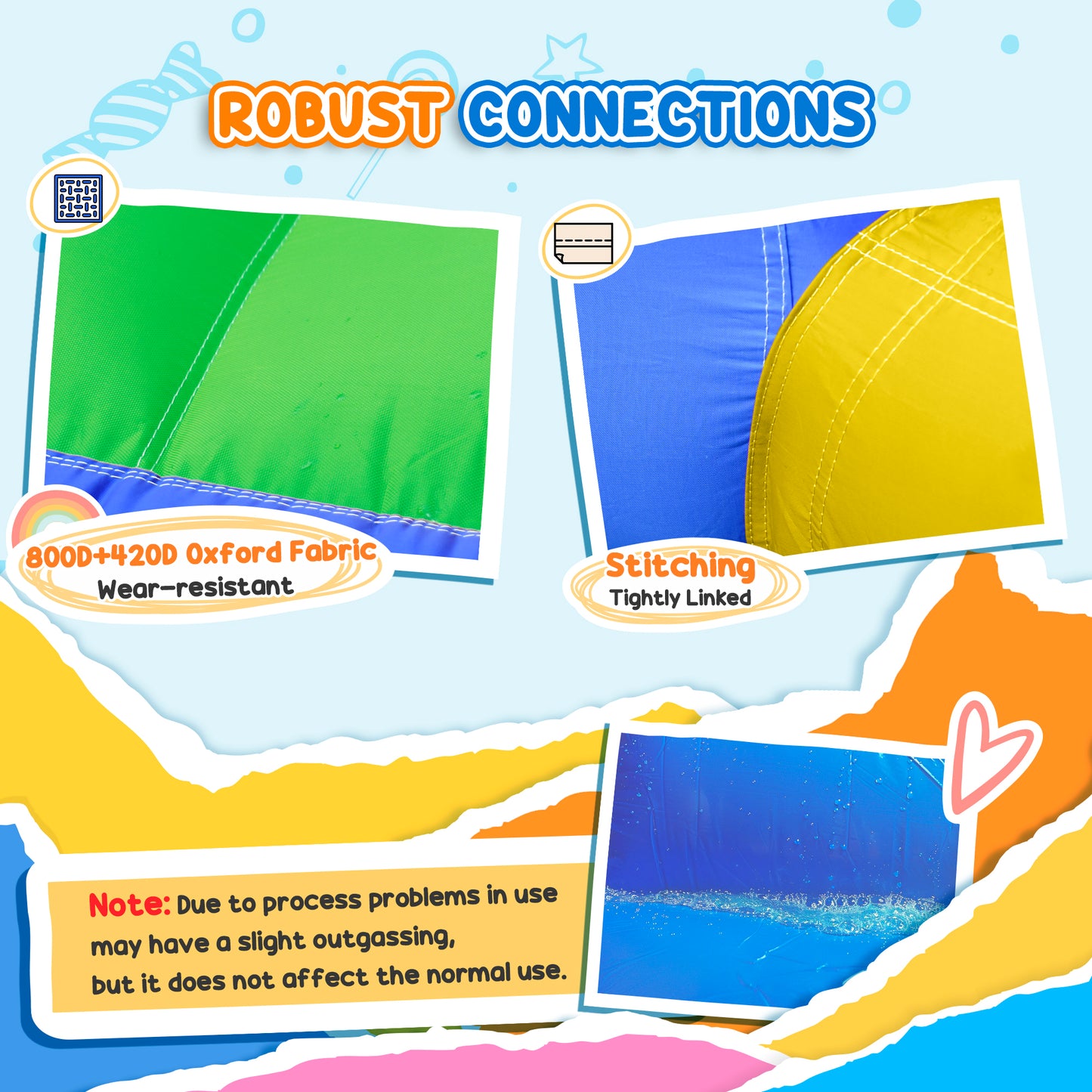 AIYAPLAY Colorful 5-in-1 Inflatable Bounce House with Slide, Pool, and Climbing Wall for Kids Aged 3-8 - ALL4U RETAILER LTD