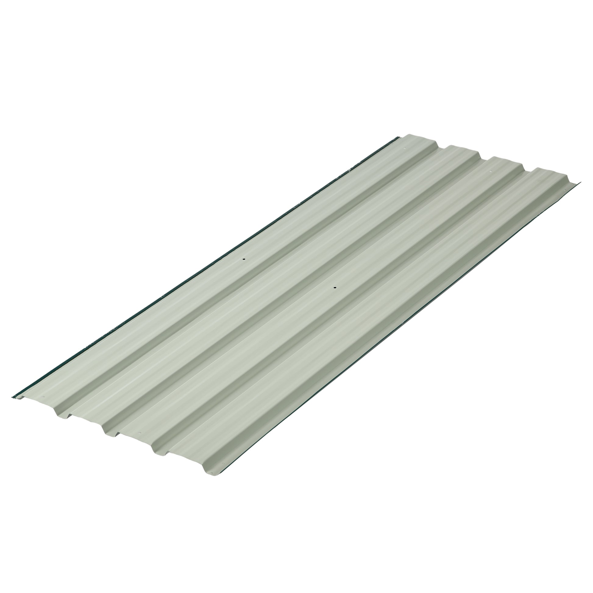 Outsunny Pack of 12 Green Galvanised Corrugated Roofing Sheets for Greenhouses, Garages, Sheds, and Carports - 129 x 45cm - ALL4U RETAILER LTD