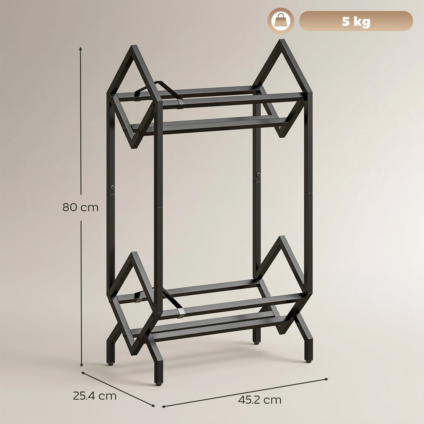 HOMCOM 50 CD Storage Rack 2 Tier Metal CD Organizer Free Standing Easy to Assemble Black