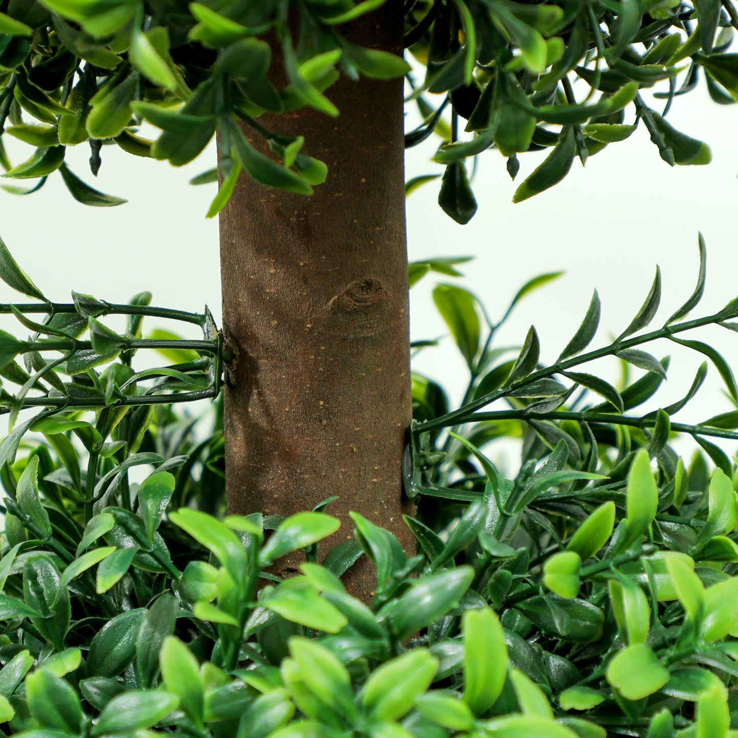HOMCOM 2 Pack Artificial Boxwood Trees In Pots Topiary Ball Shaped For Indoor Outdoor Use UV Protected 100cm